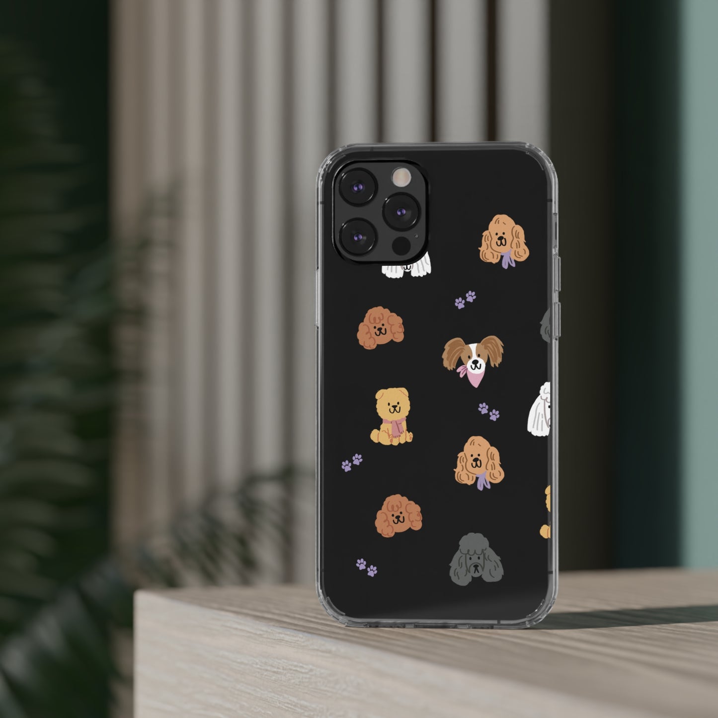 Poodle Pawty Clear iPhone Case