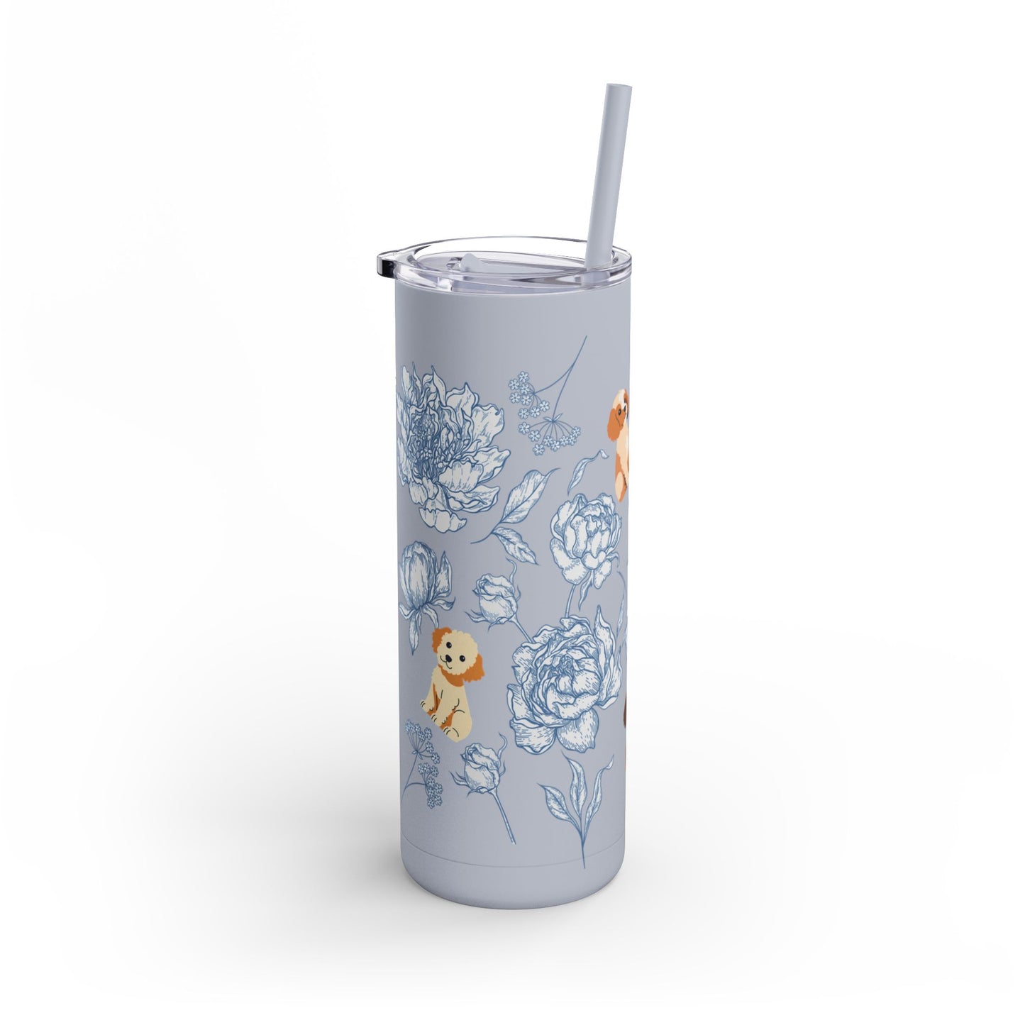 London Fog Poodle Pups Skinny Matte Tumbler
