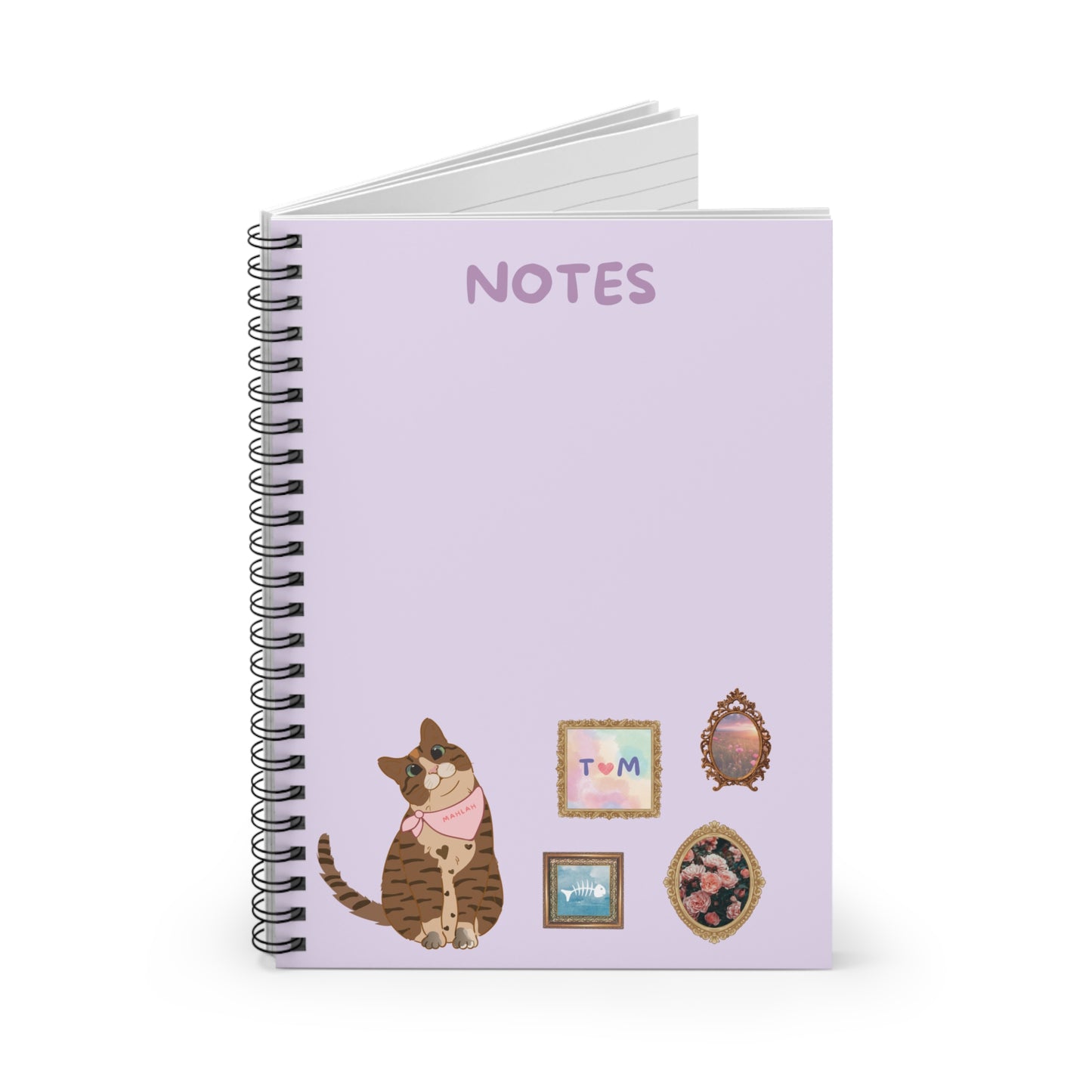 Purple Mahlah's Wall Spiral Notebook - Ruled Line