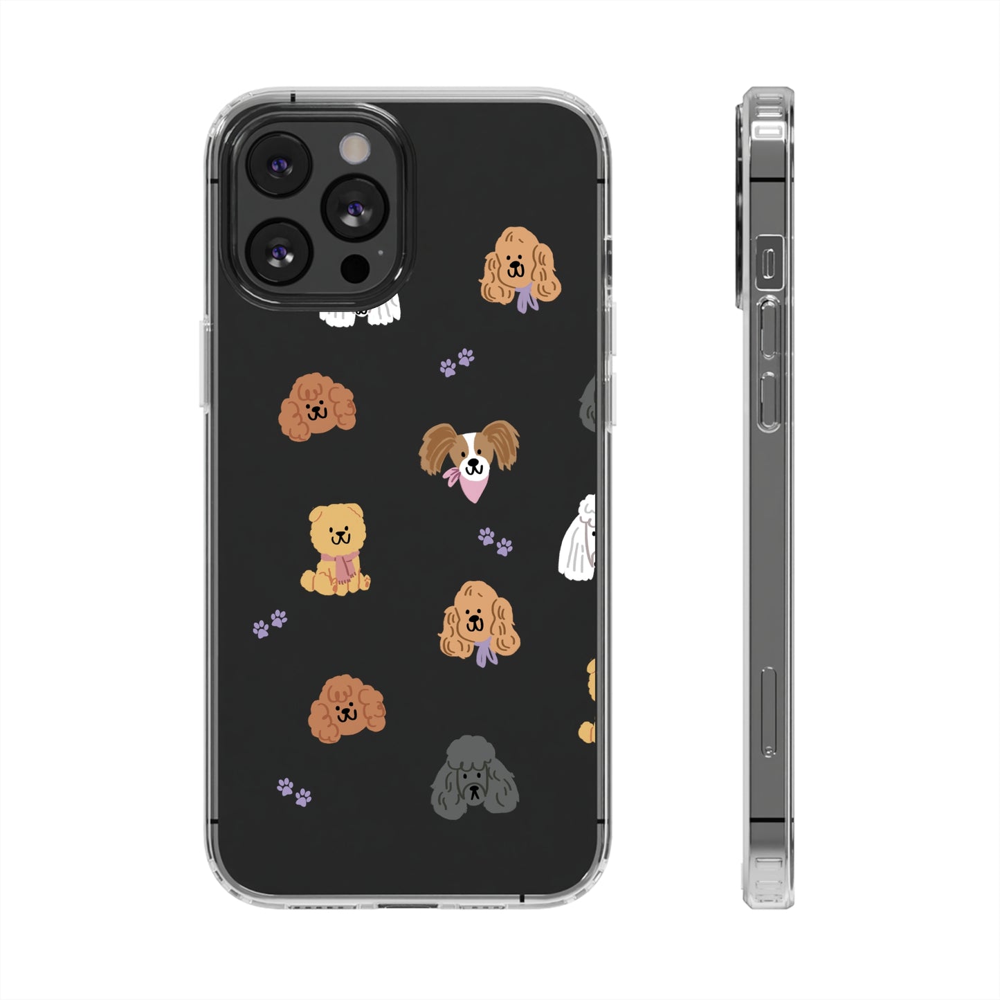 Poodle Pawty Clear iPhone Case