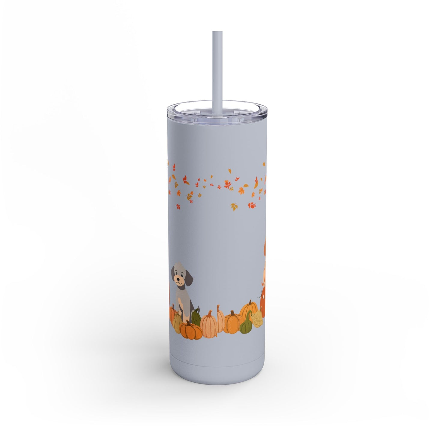 Pumpkin Patch Pups Skinny Matte Tumbler