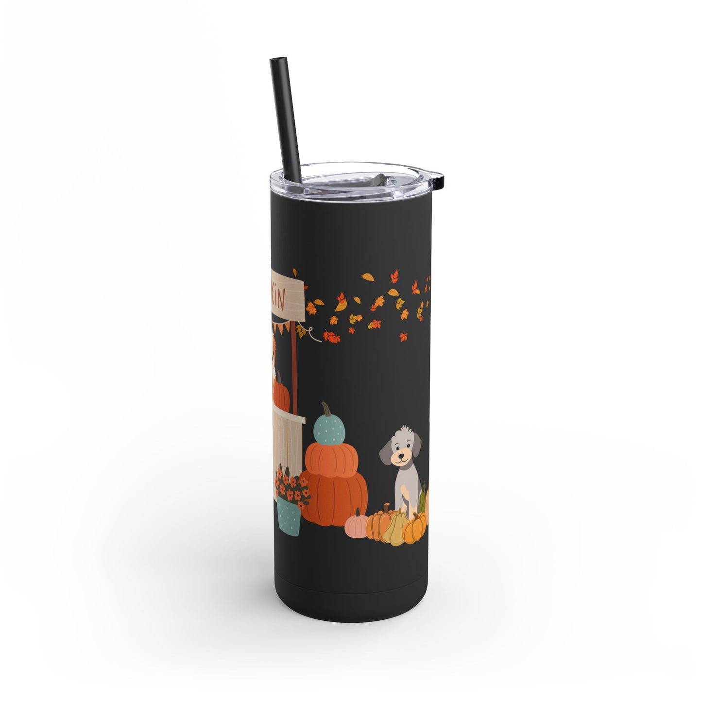 Pumpkin Patch Pups Skinny Matte Tumbler