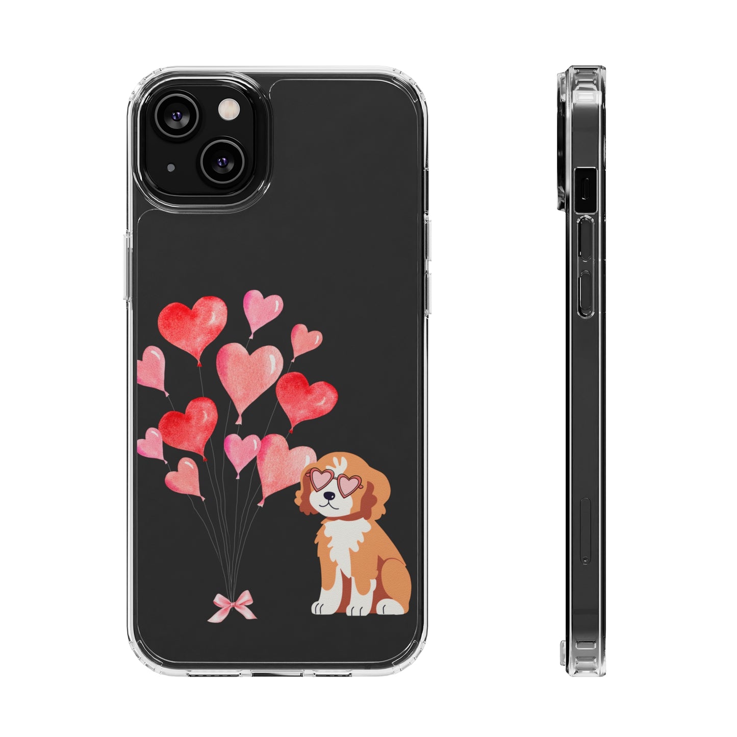 Valentine's Pup Clear iPhone Case