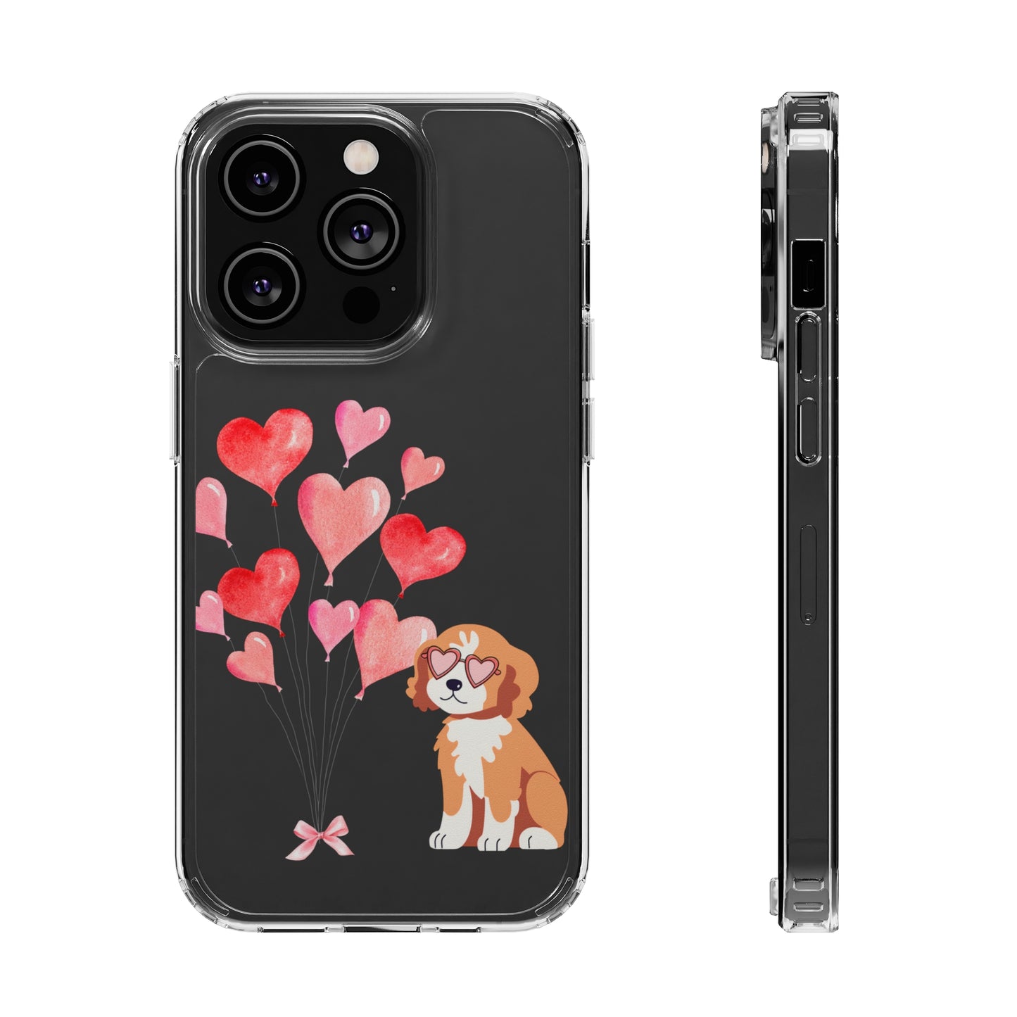 Valentine's Pup Clear iPhone Case