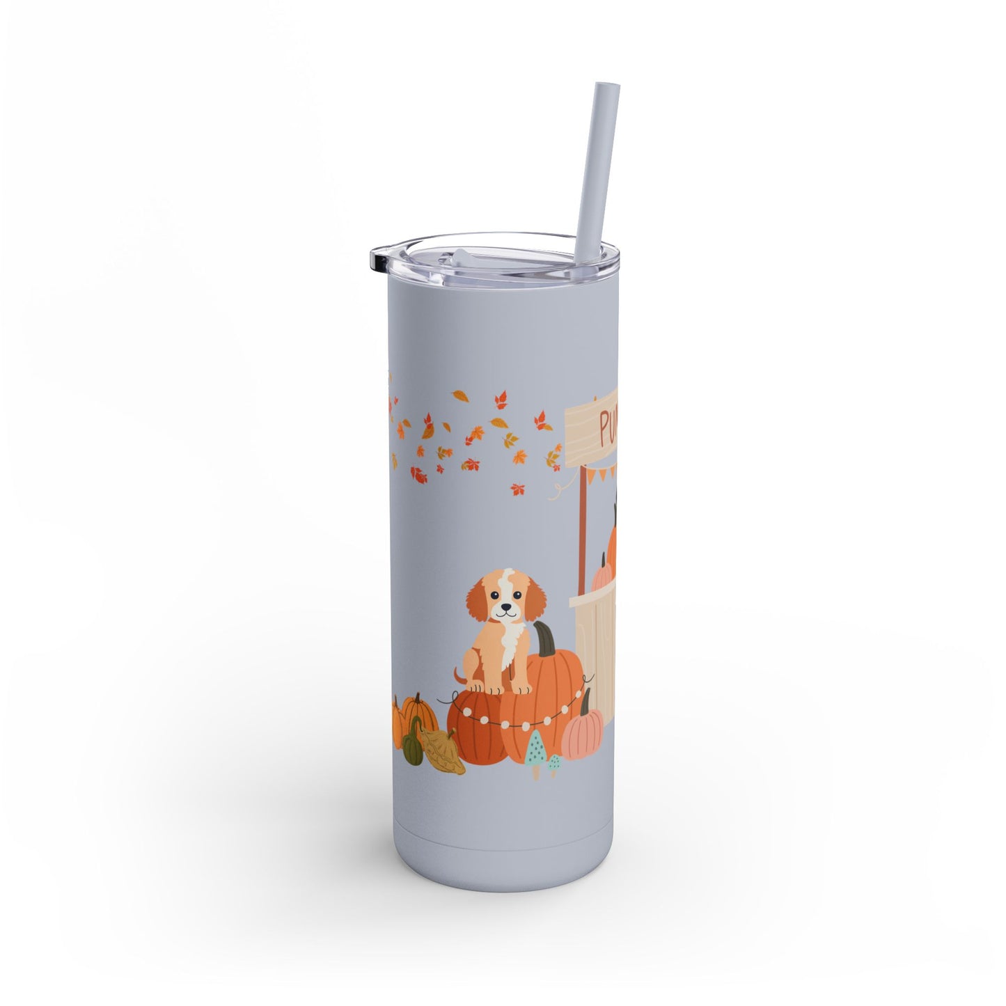 Pumpkin Patch Pups Skinny Matte Tumbler