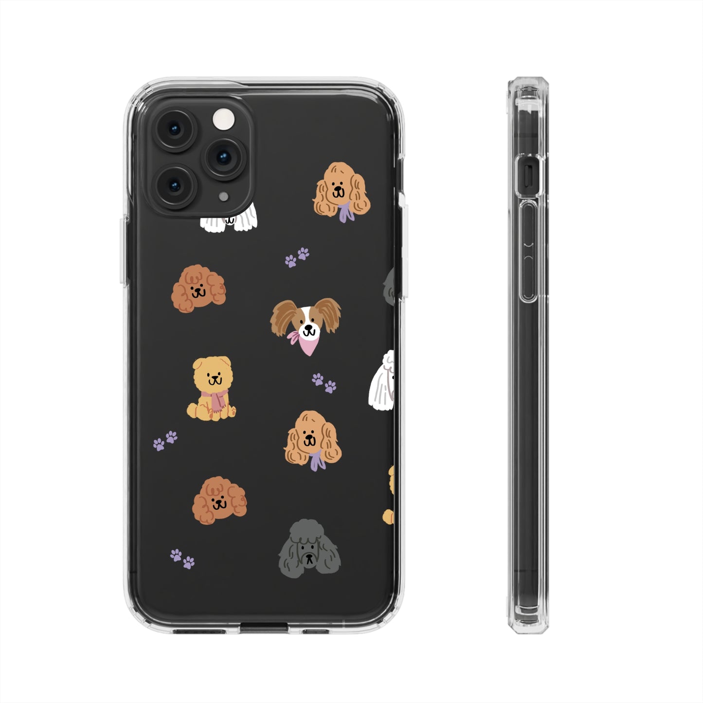 Poodle Pawty Clear iPhone Case