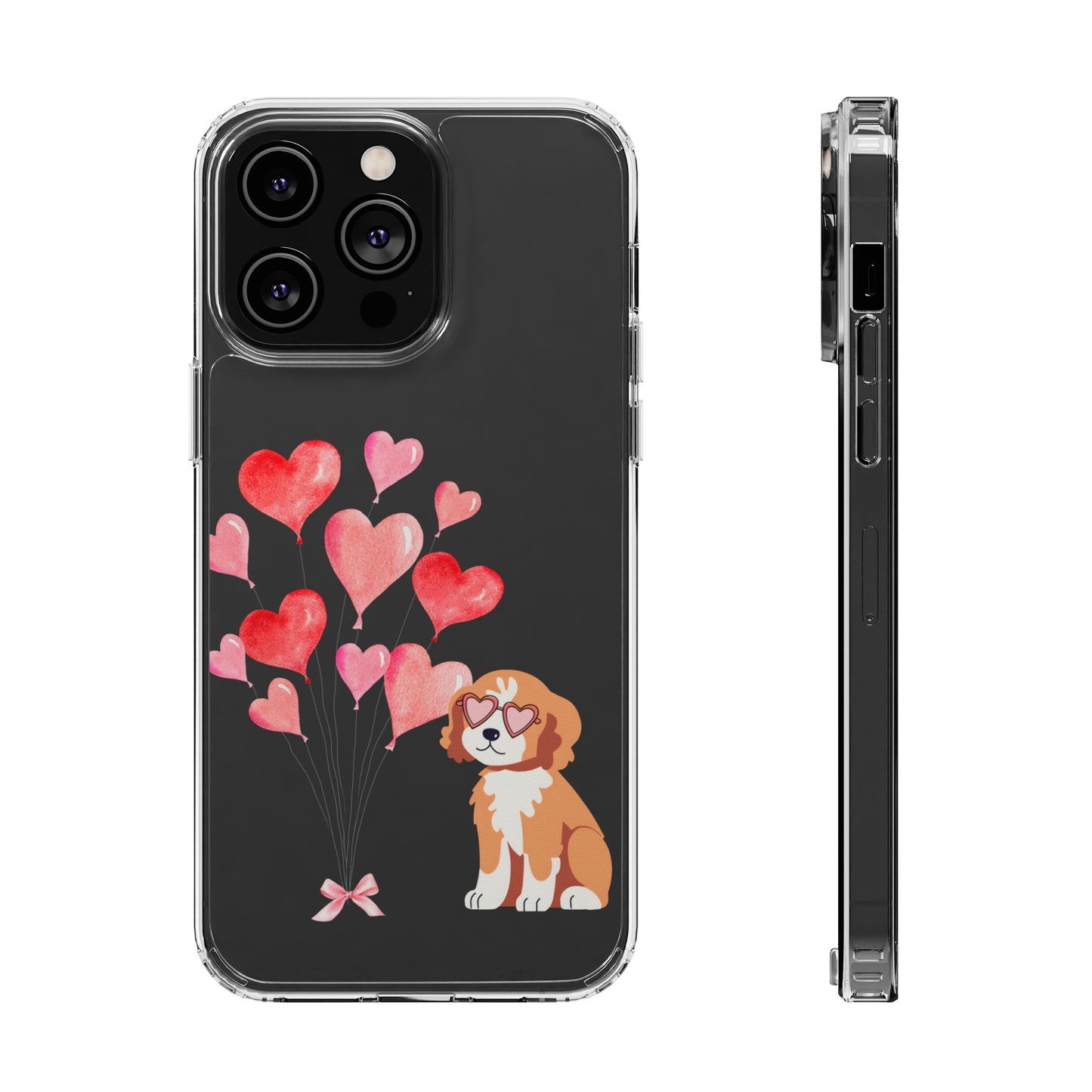Valentine's Pup Clear iPhone Case