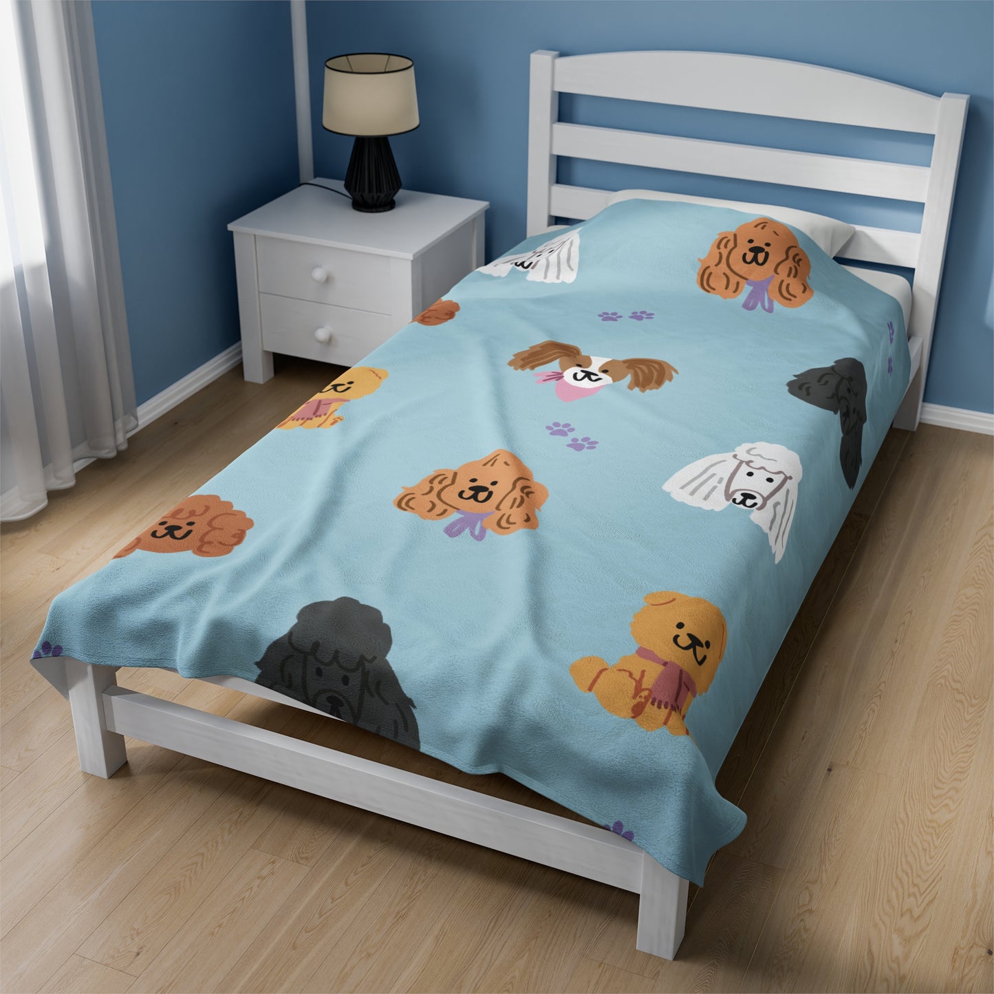Poodle Pawty Plush Blanket