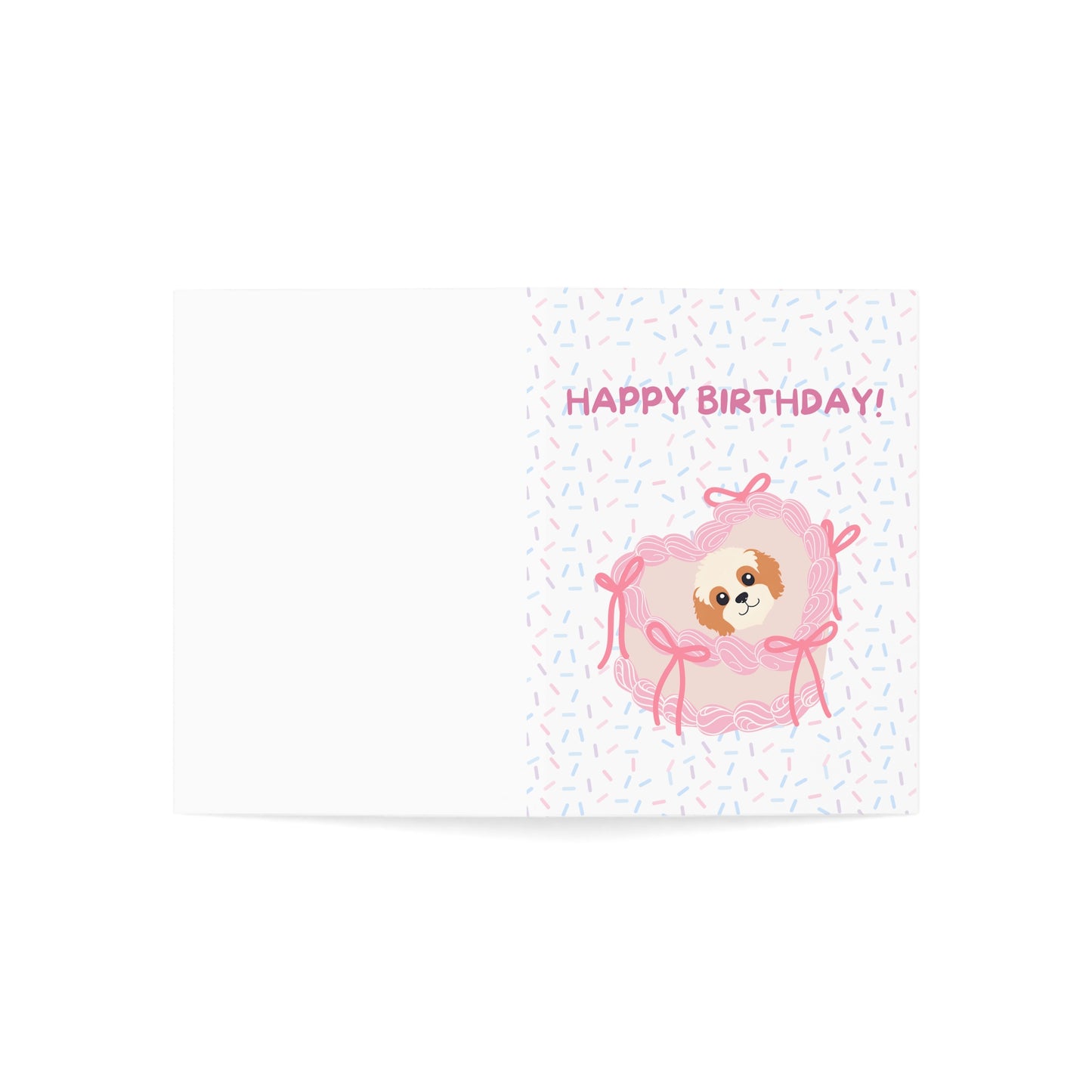 Happy Birthday Cava-Cake Poodle Greeting Cards