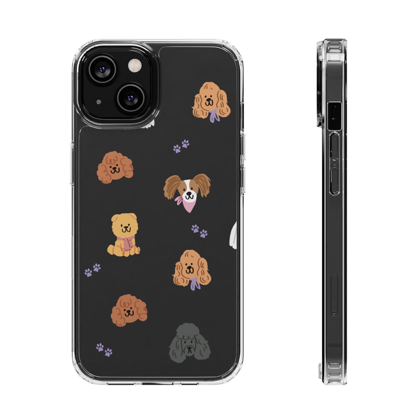 Poodle Pawty Clear iPhone Case