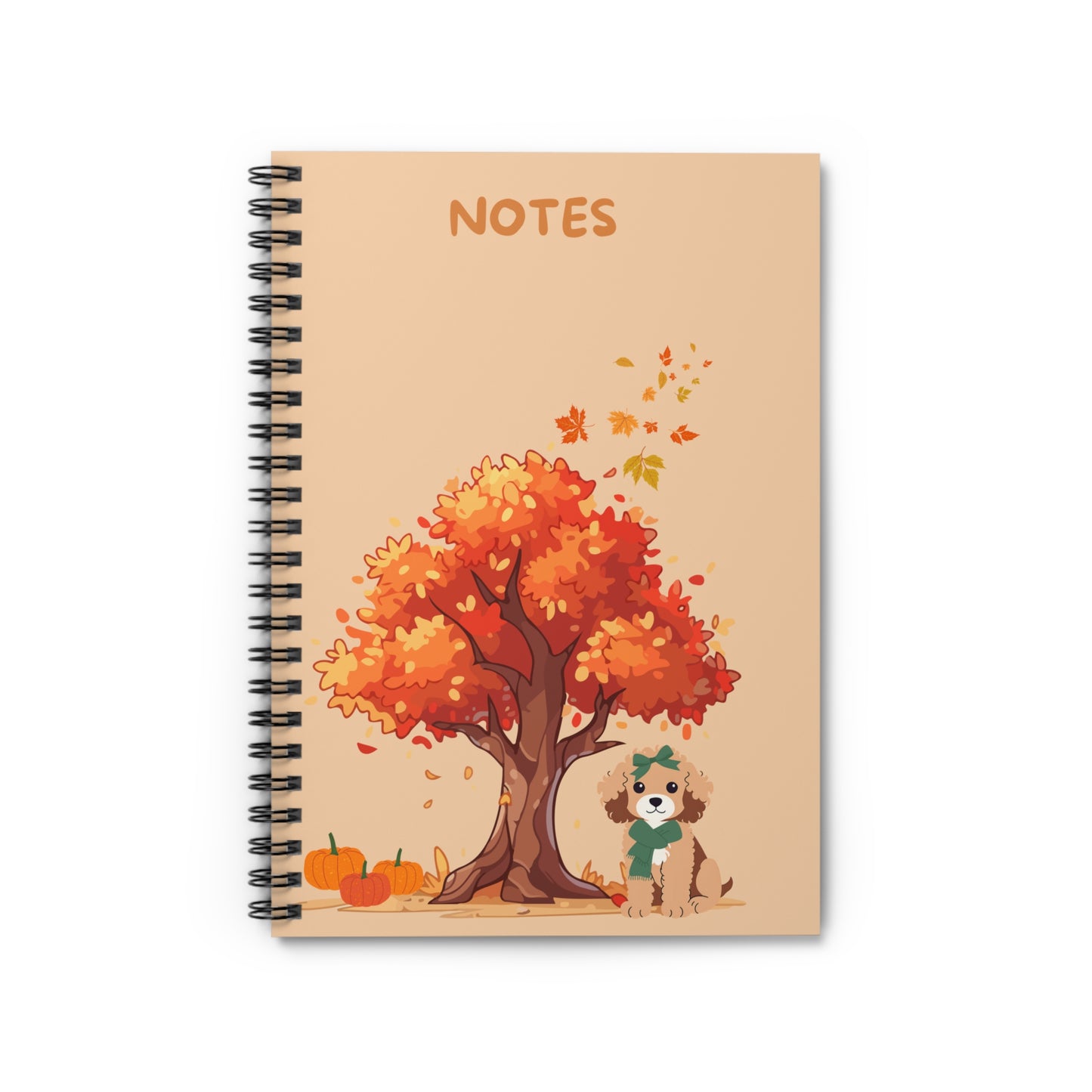 Cavapoo Fall Leaves Spiral Notebook
