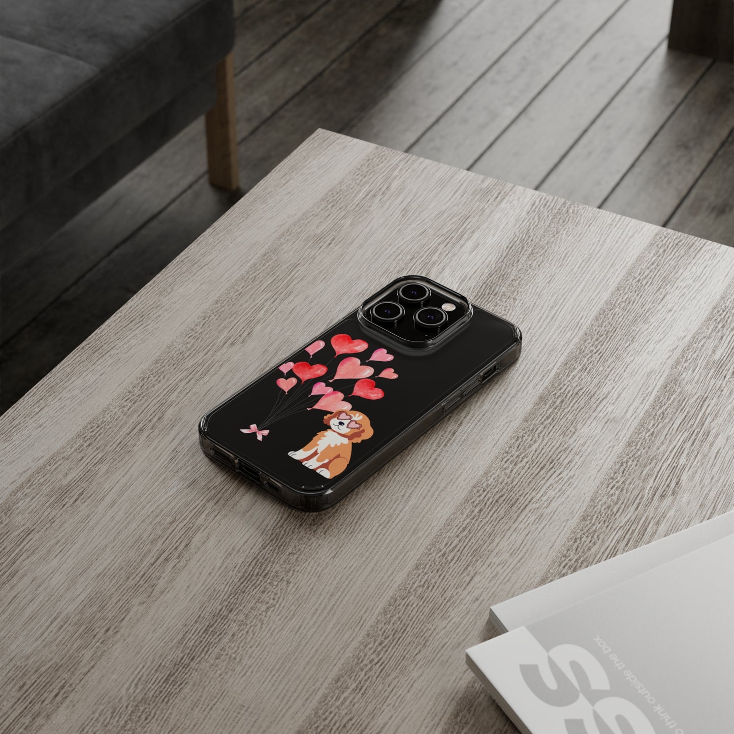 Valentine's Pup Clear iPhone Case