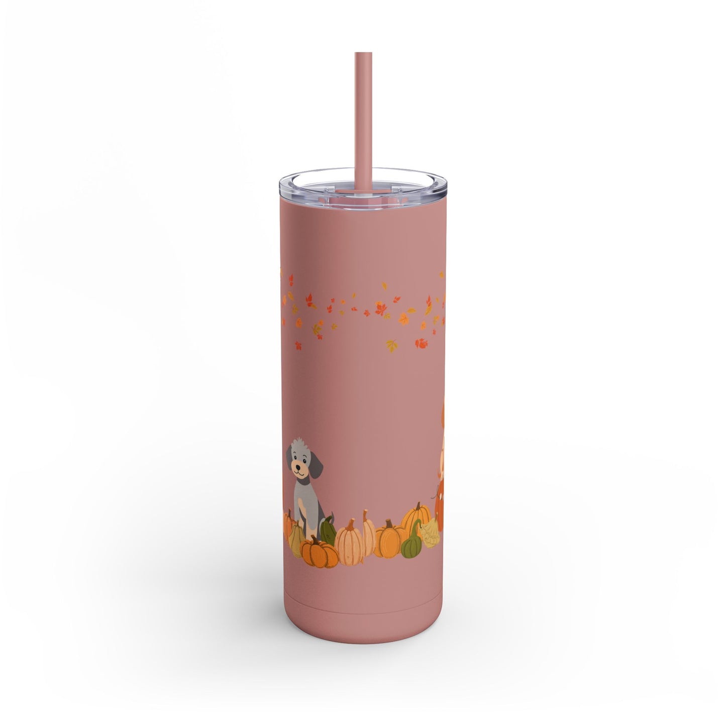 Pumpkin Patch Pups Skinny Matte Tumbler