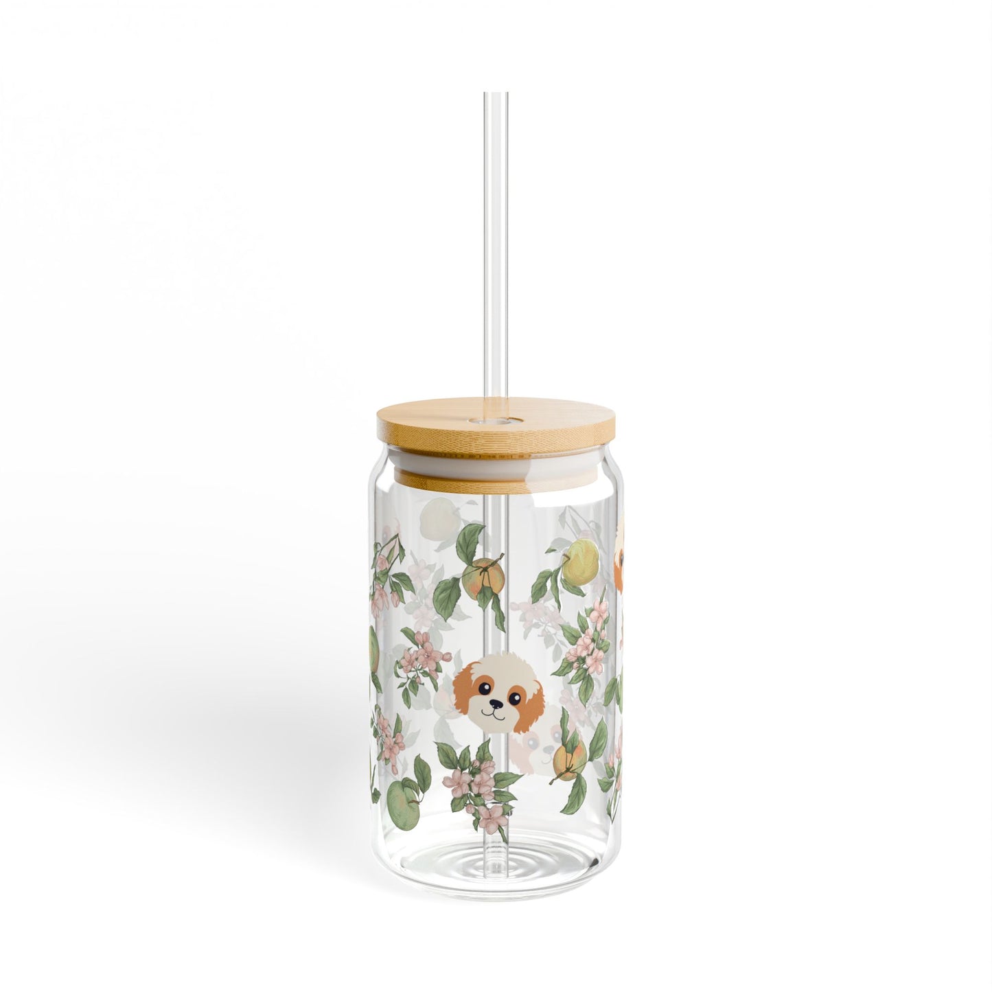 Autumn Apple Cavapoo Sipper Glass