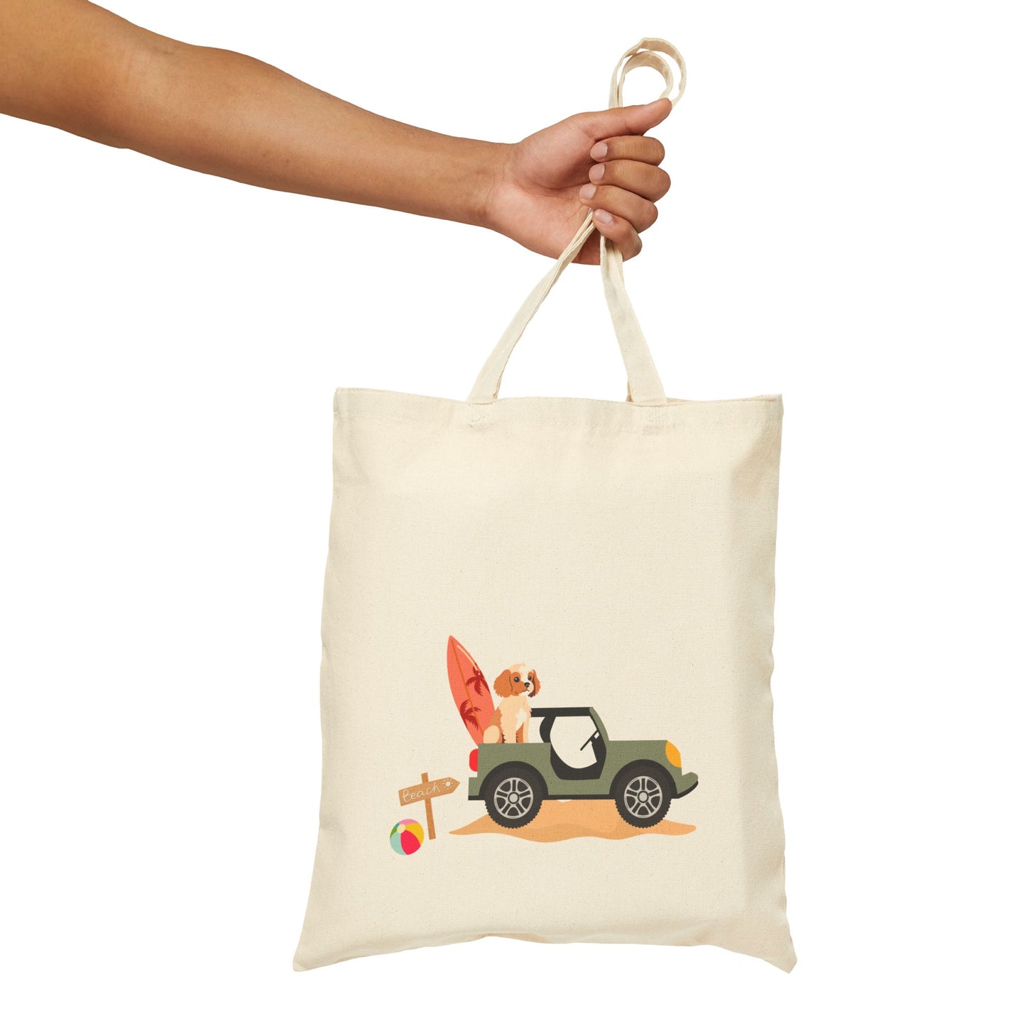 Truck Pup Canvas Tote Bag