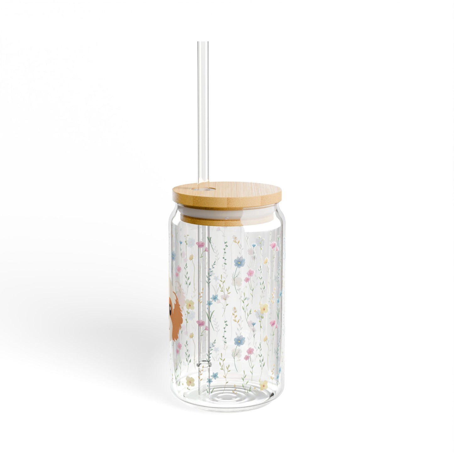 Cavapoo Blossoms Sipper Glass