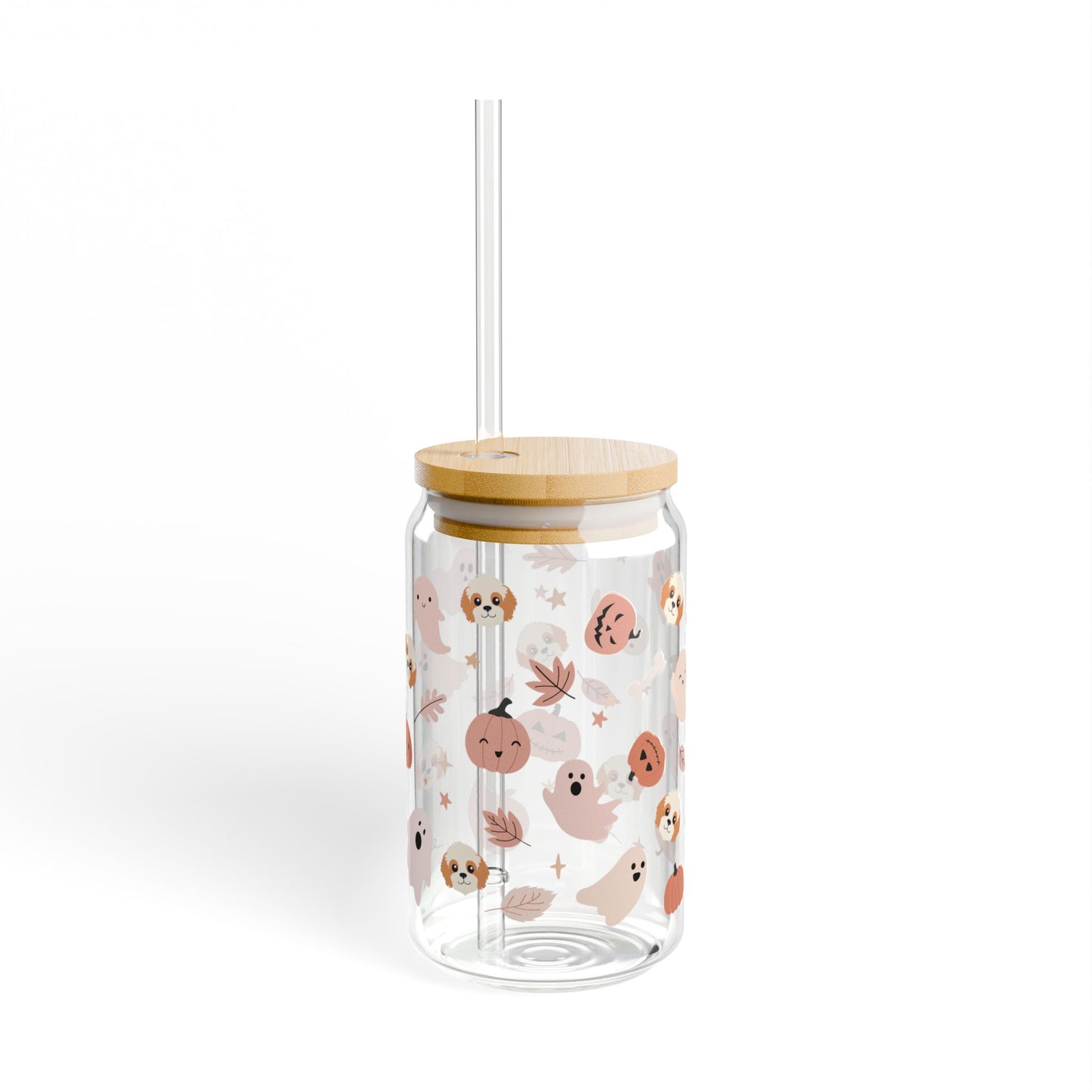 Spooky Season Cavapoo Sipper Glass