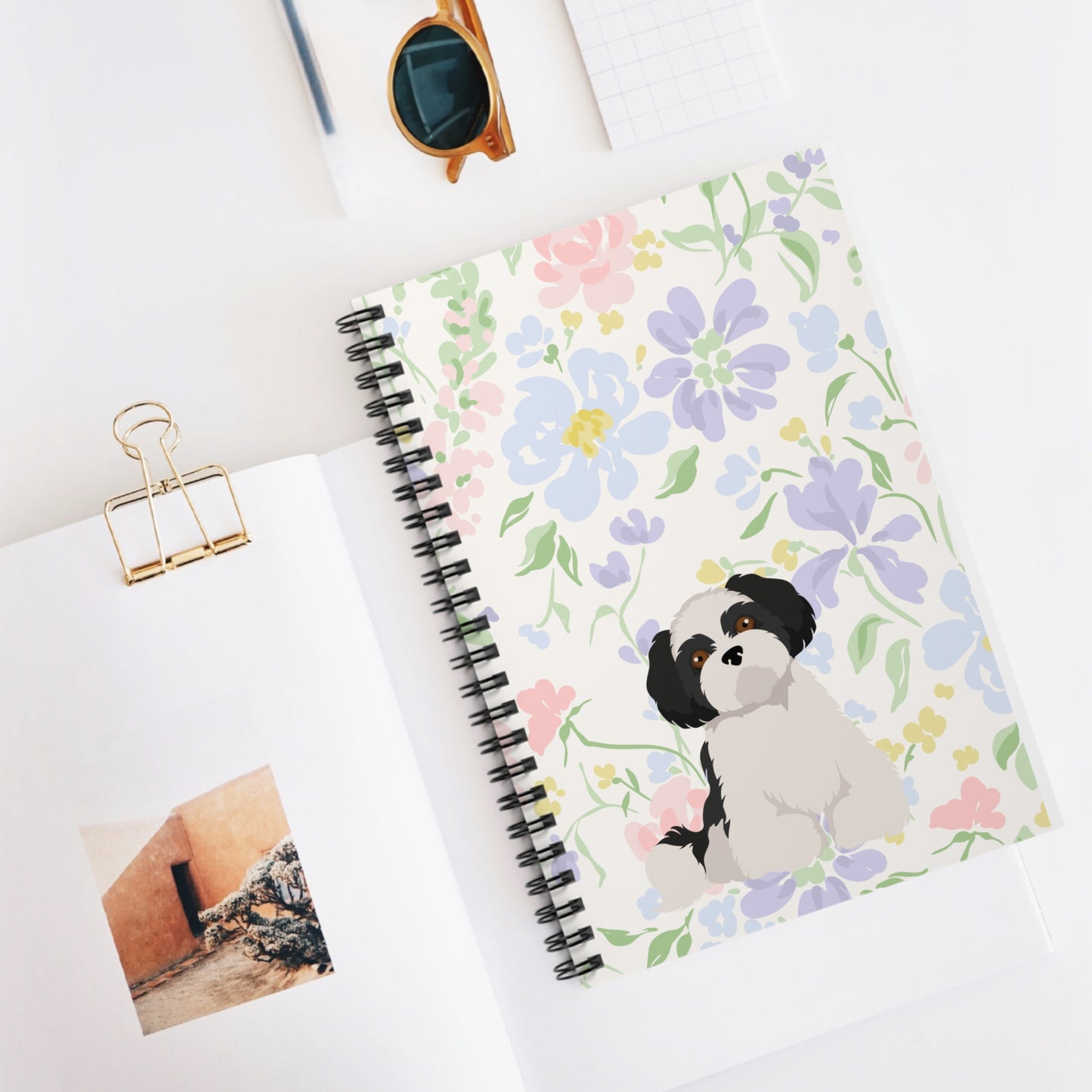 Black Shih Tsu Puppy Notebook