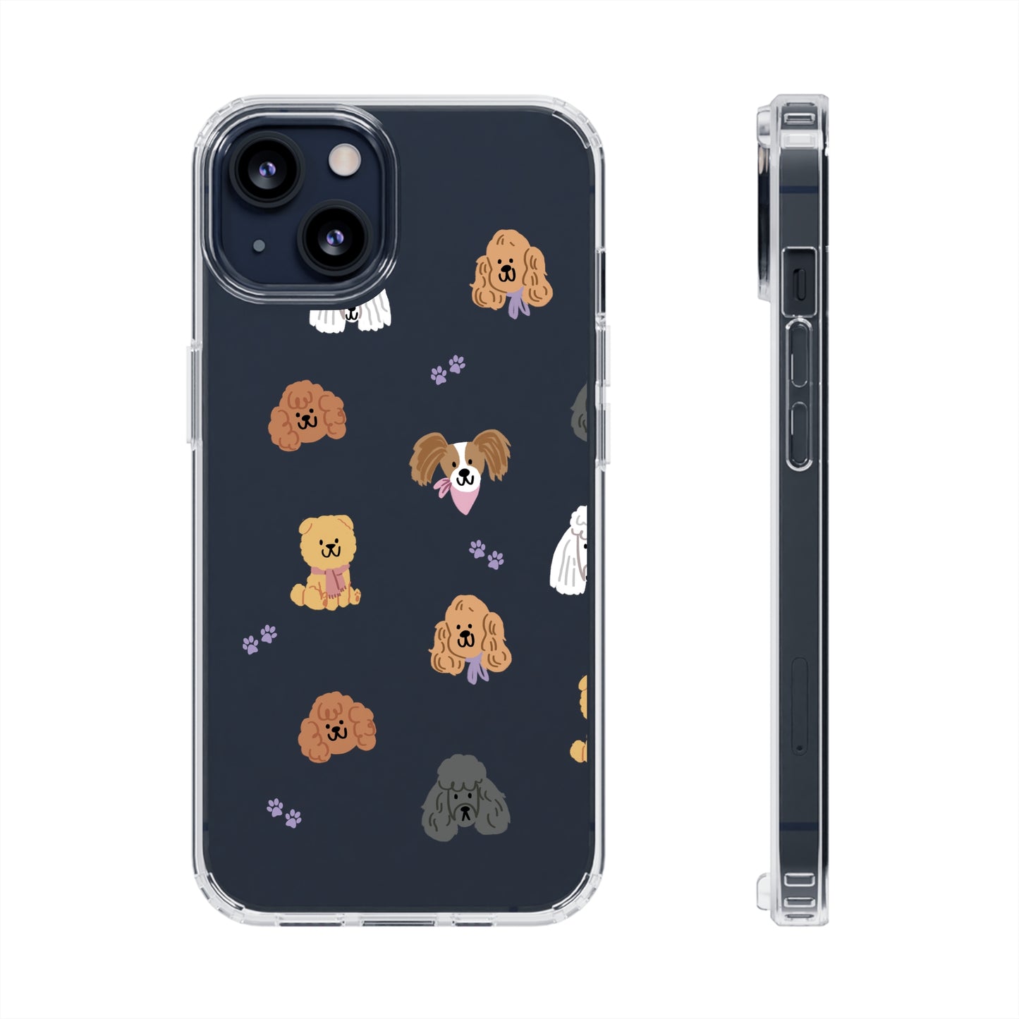 Poodle Pawty Clear iPhone Case