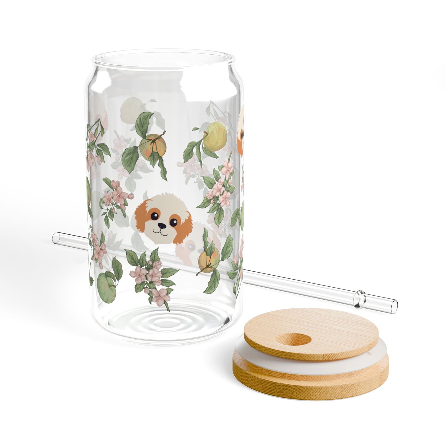 Autumn Apple Cavapoo Sipper Glass