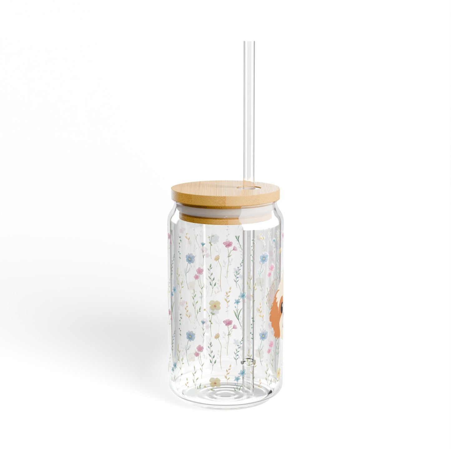 Cavapoo Blossoms Sipper Glass