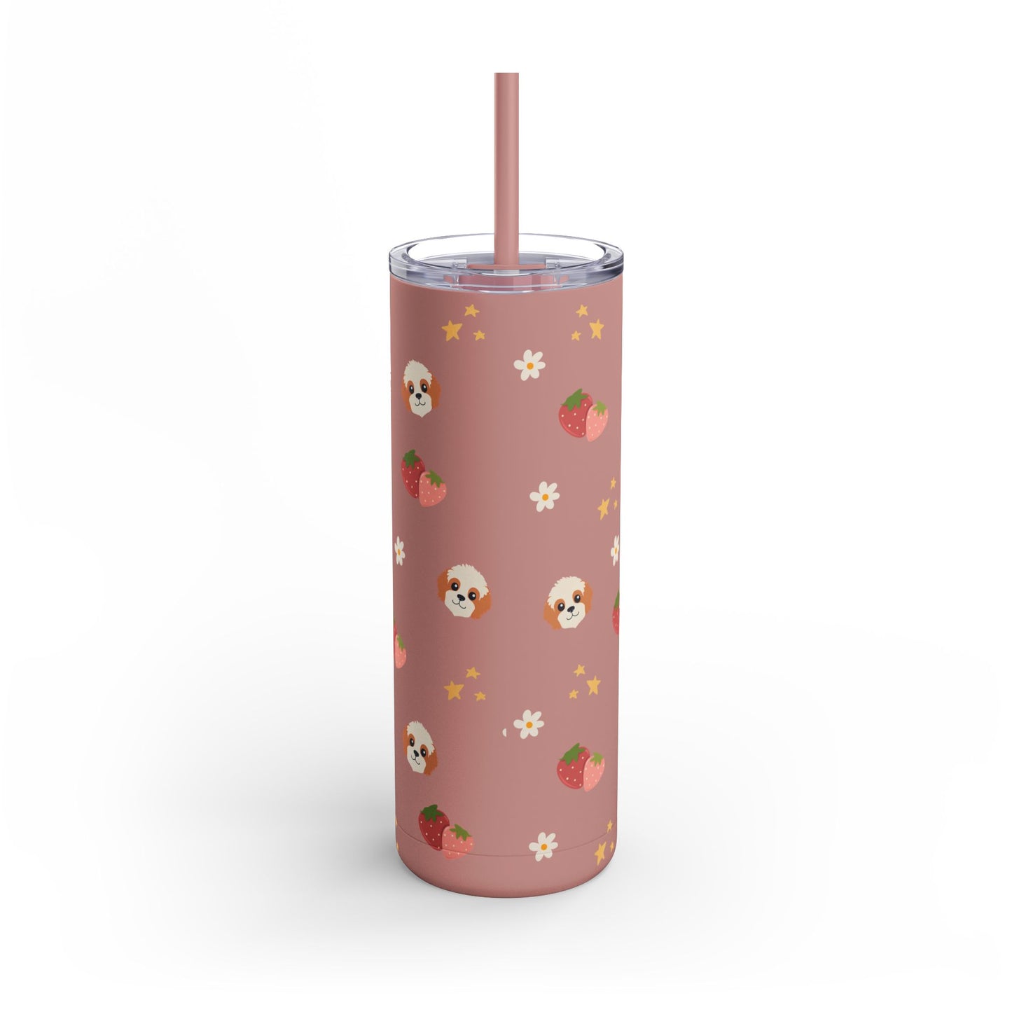 Maisie's Strawberry Delight Skinny Matte Tumbler