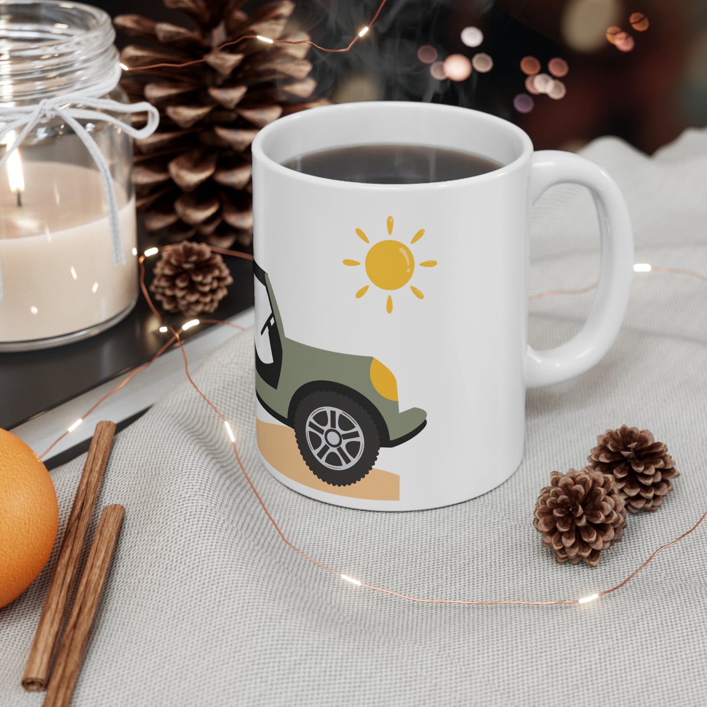 Pup Truck Ceramic Mug
