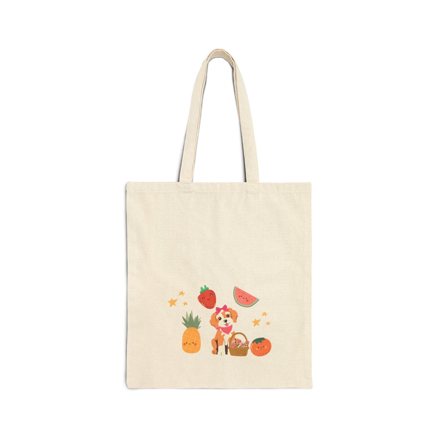 Fruit Pup Canvas Tote Bag