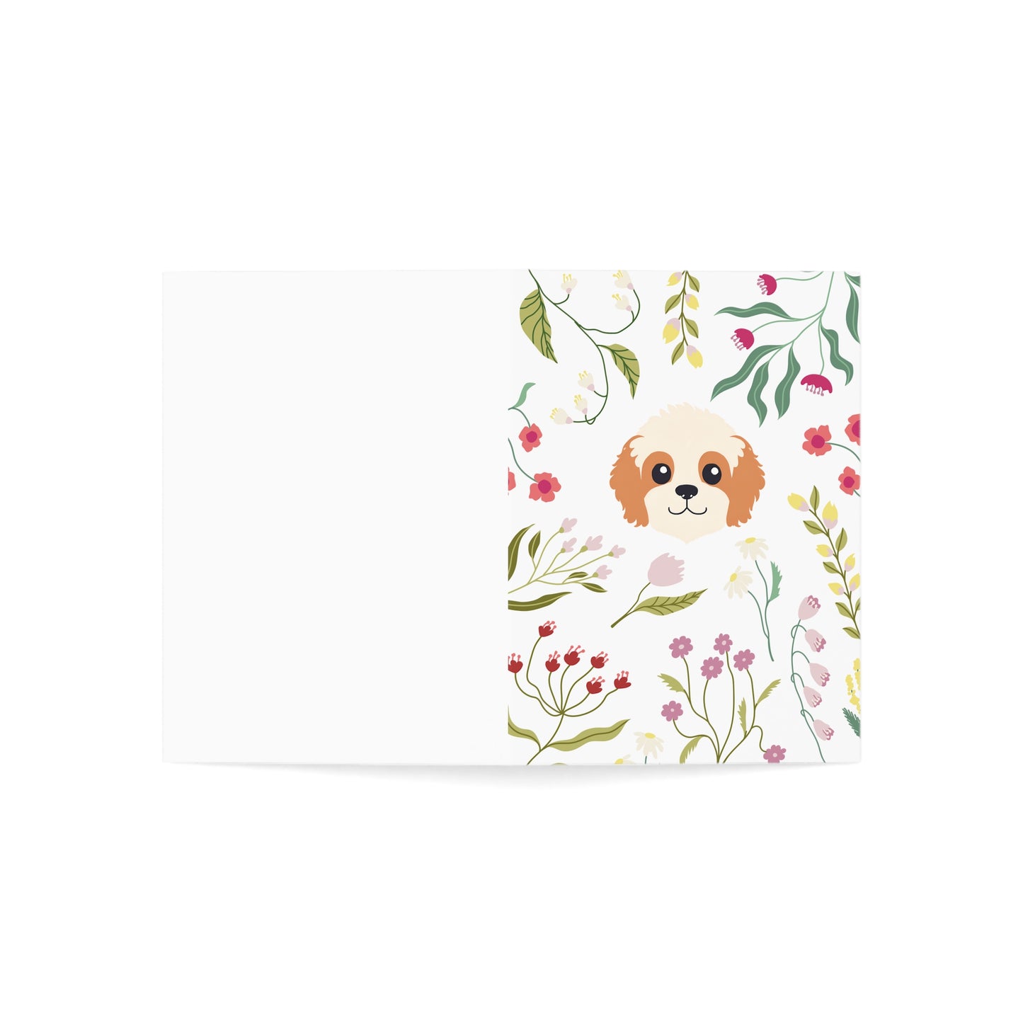 Wildflower Poodle Greeting Cards