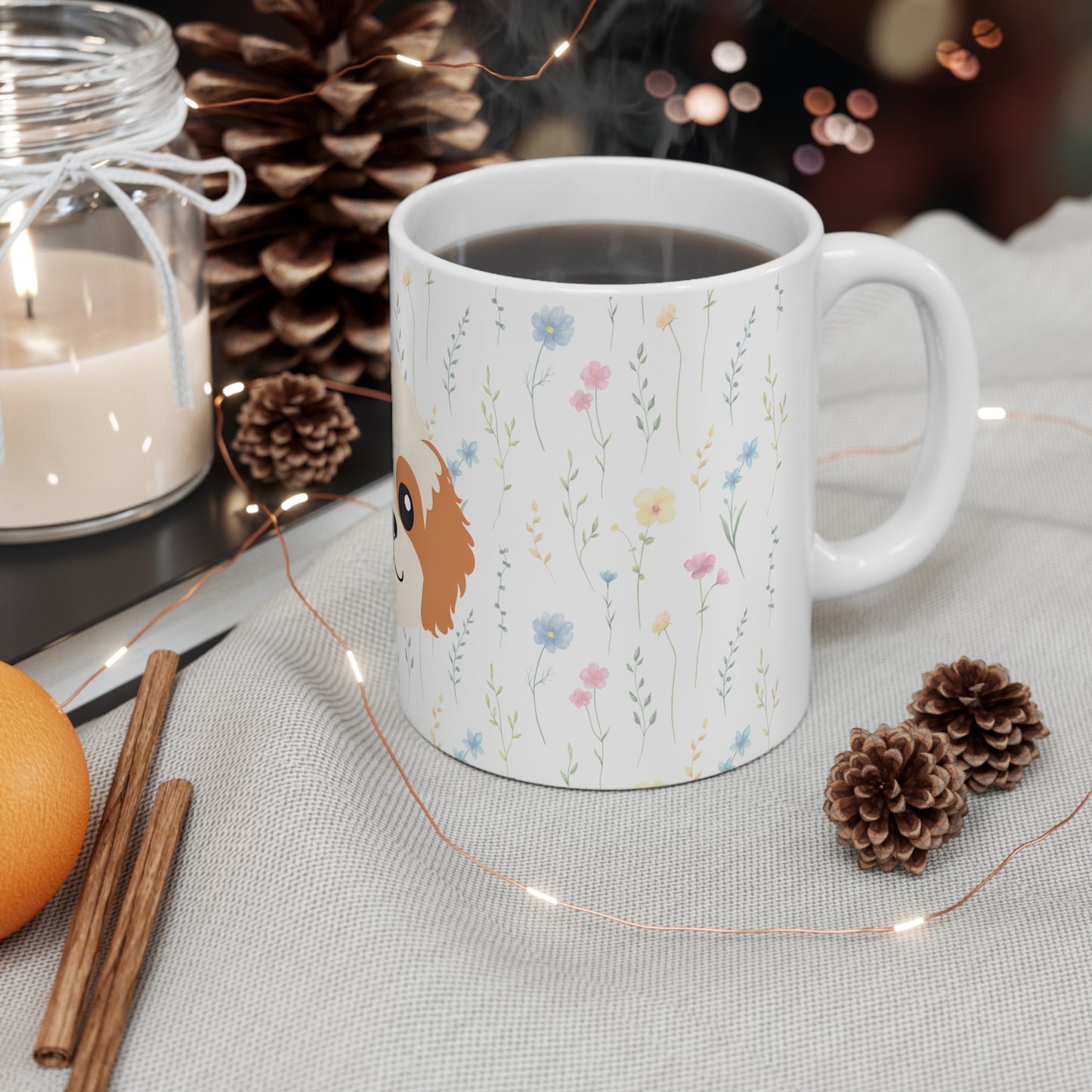 Cavapoo Blossoms Ceramic Mug