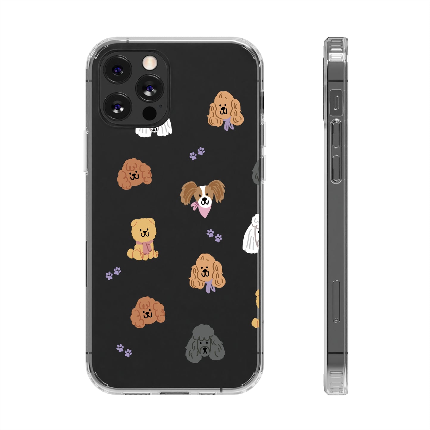 Poodle Pawty Clear iPhone Case