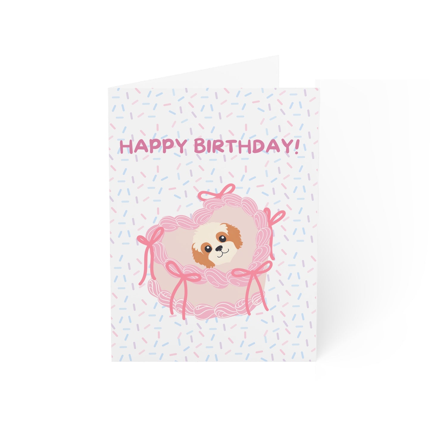 Happy Birthday Cava-Cake Poodle Greeting Cards