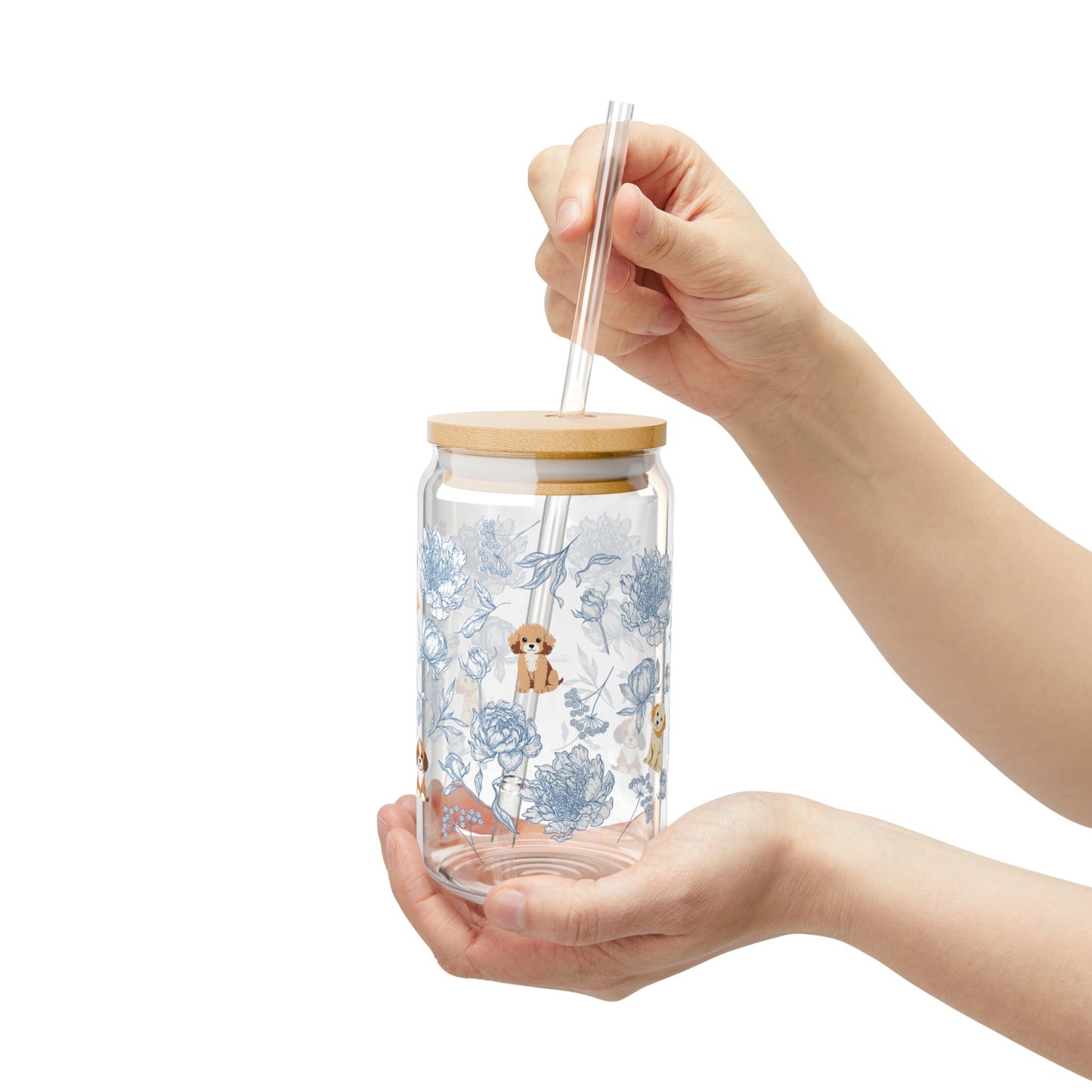 London Fog Doodle Pups Sipper Glass