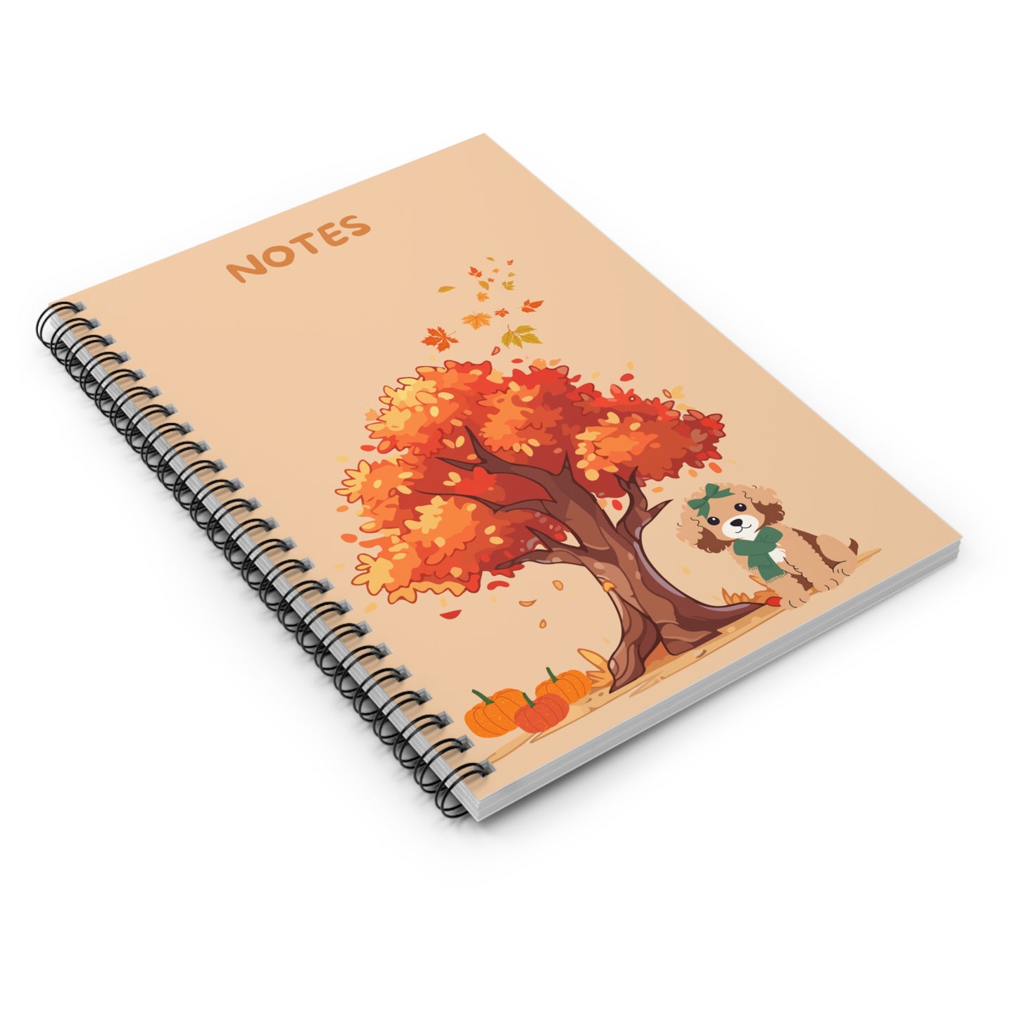 Cavapoo Fall Leaves Spiral Notebook