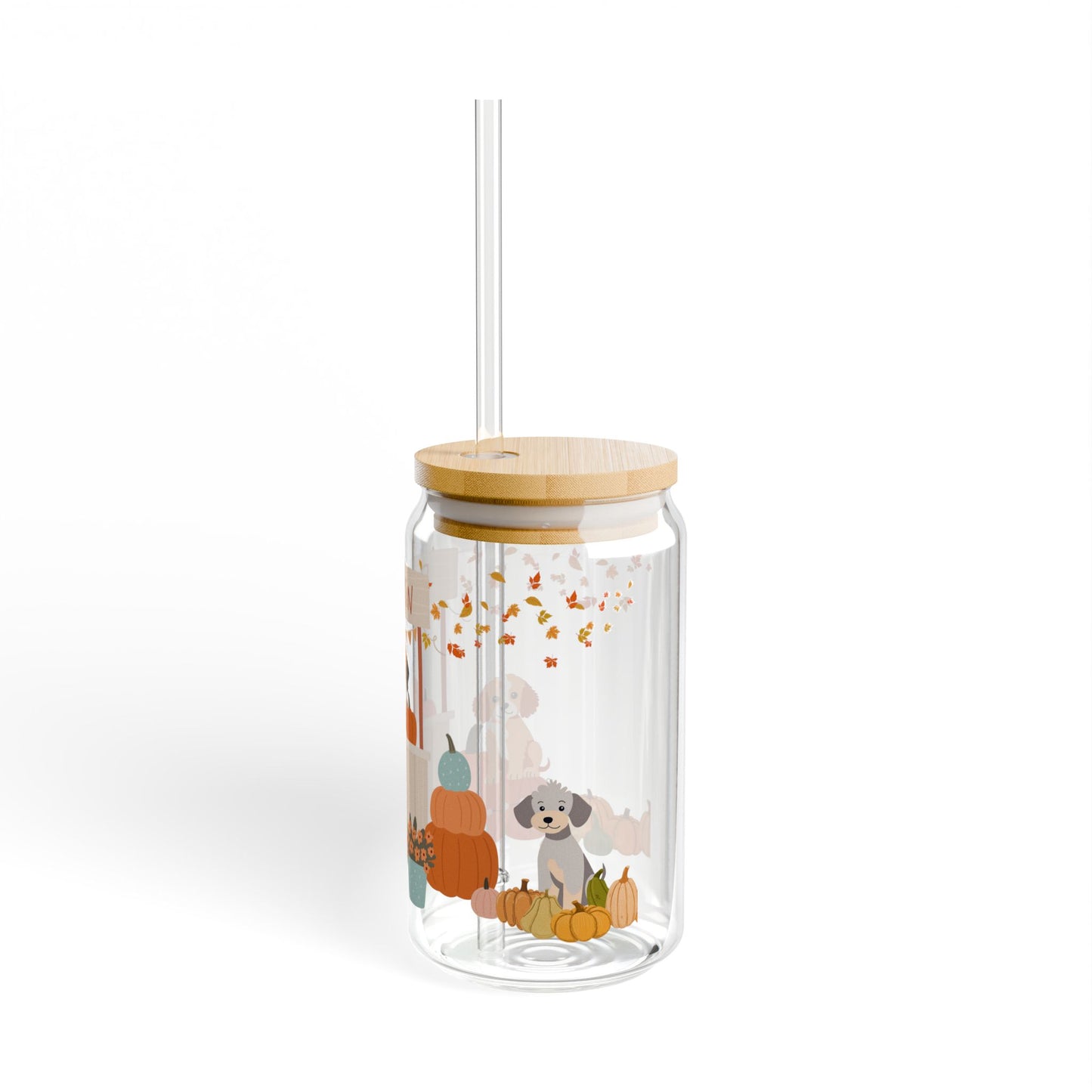 Pumpkin Patch Pups Sipper Glass