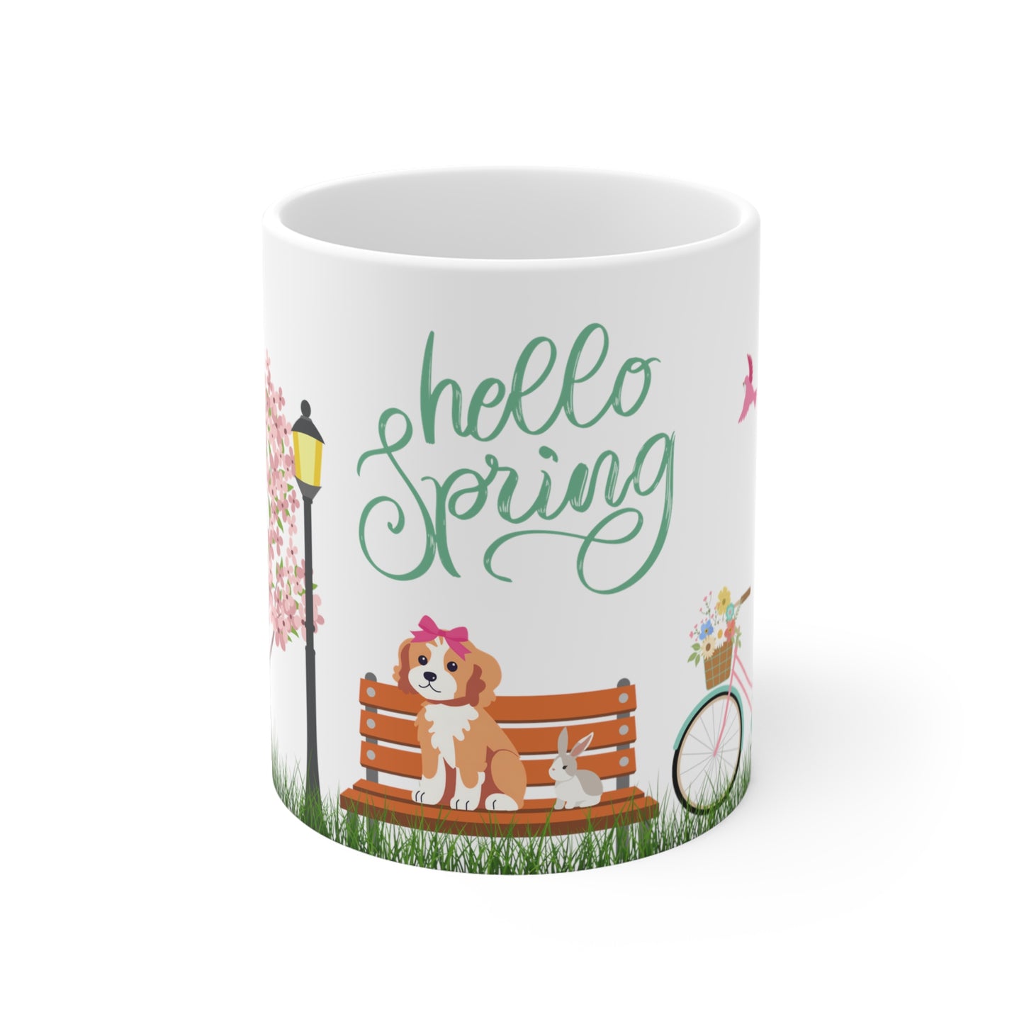 Hello Spring Doodle Ceramic Mug