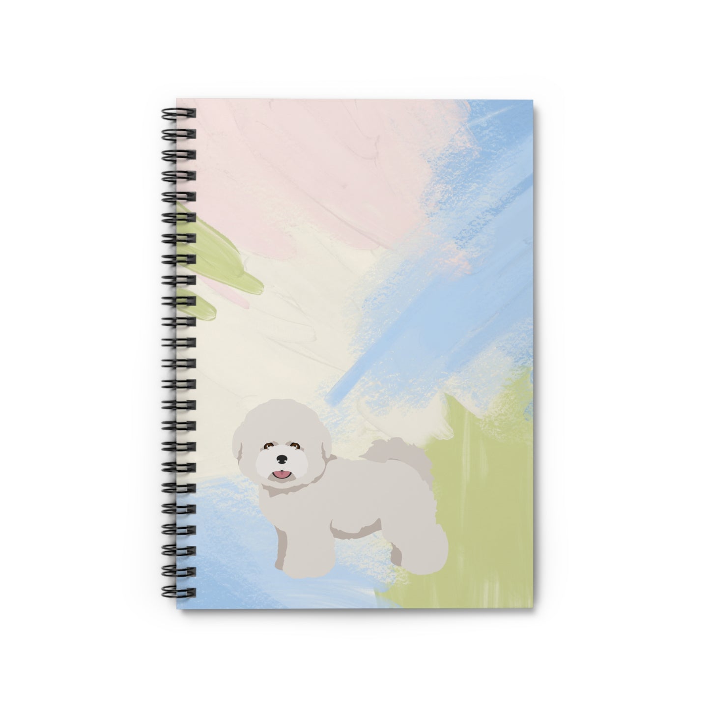White Bichon Frise Puppy Notebook