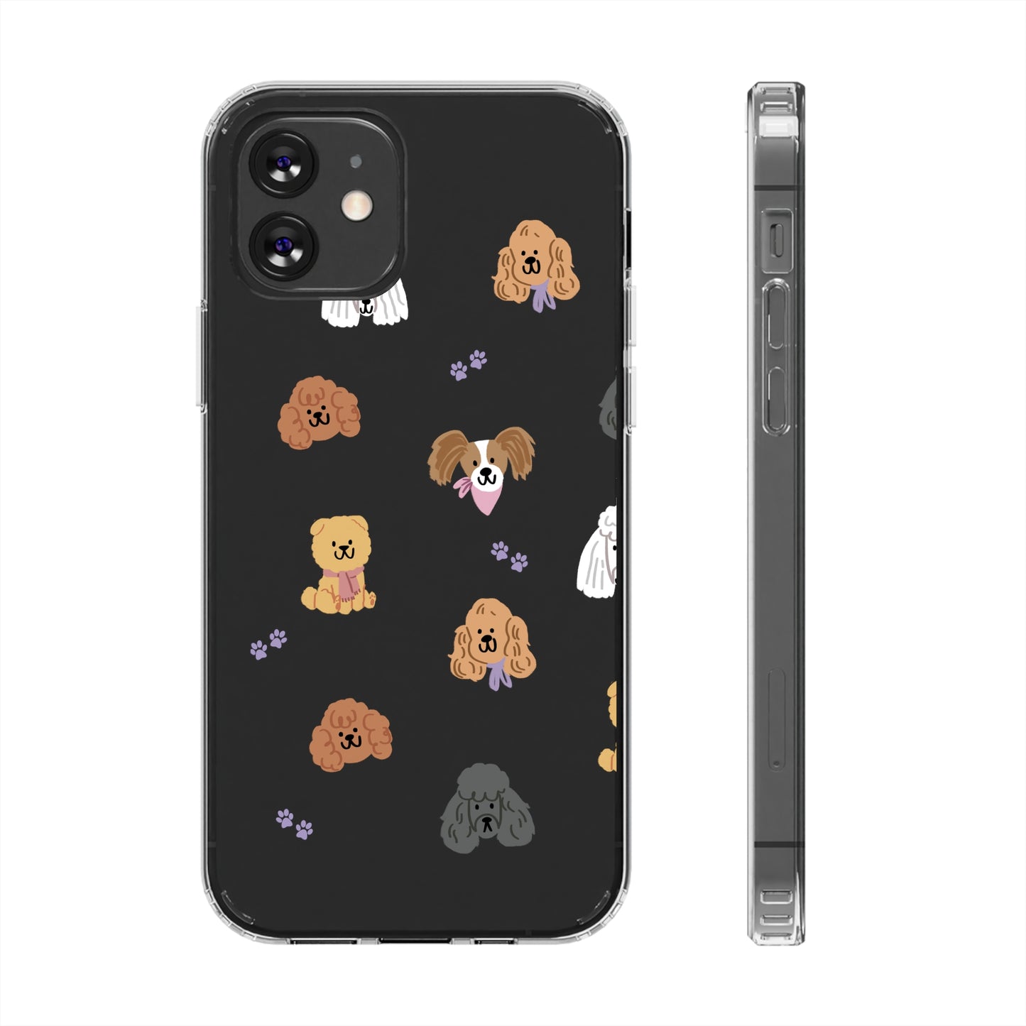 Poodle Pawty Clear iPhone Case