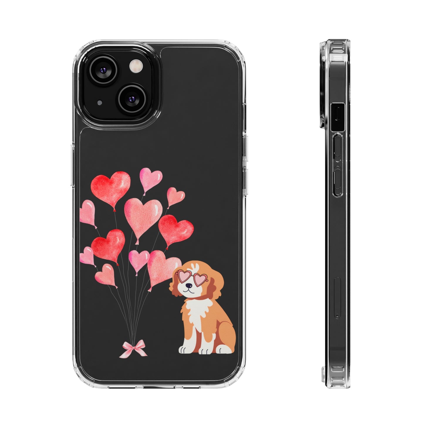 Valentine's Pup Clear iPhone Case