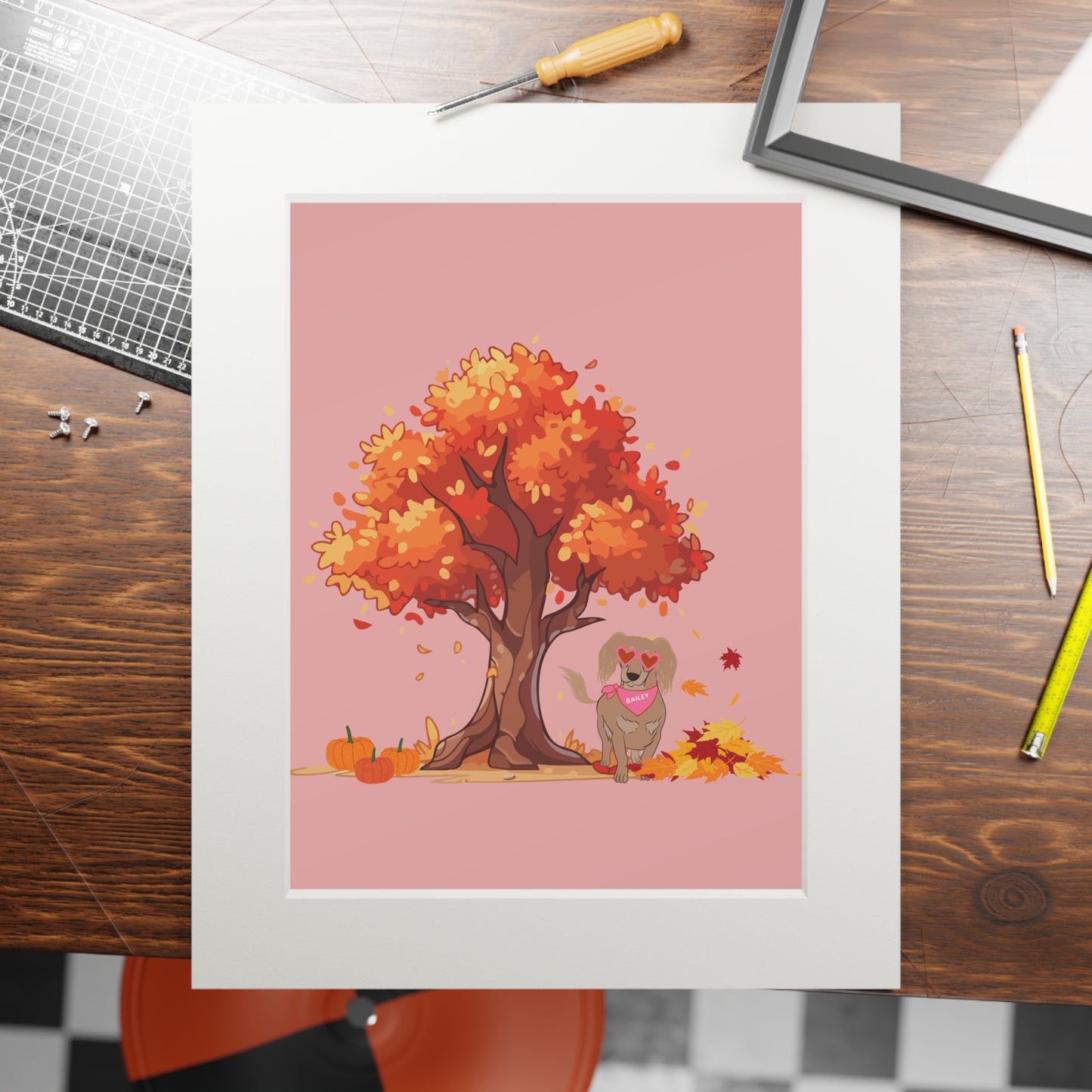 Bailey's Fine Art Print (Passepartout Paper Frame)
