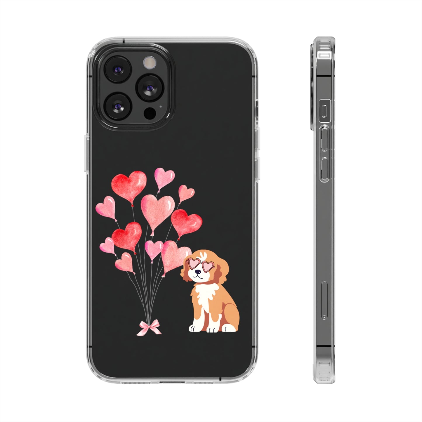 Valentine's Pup Clear iPhone Case