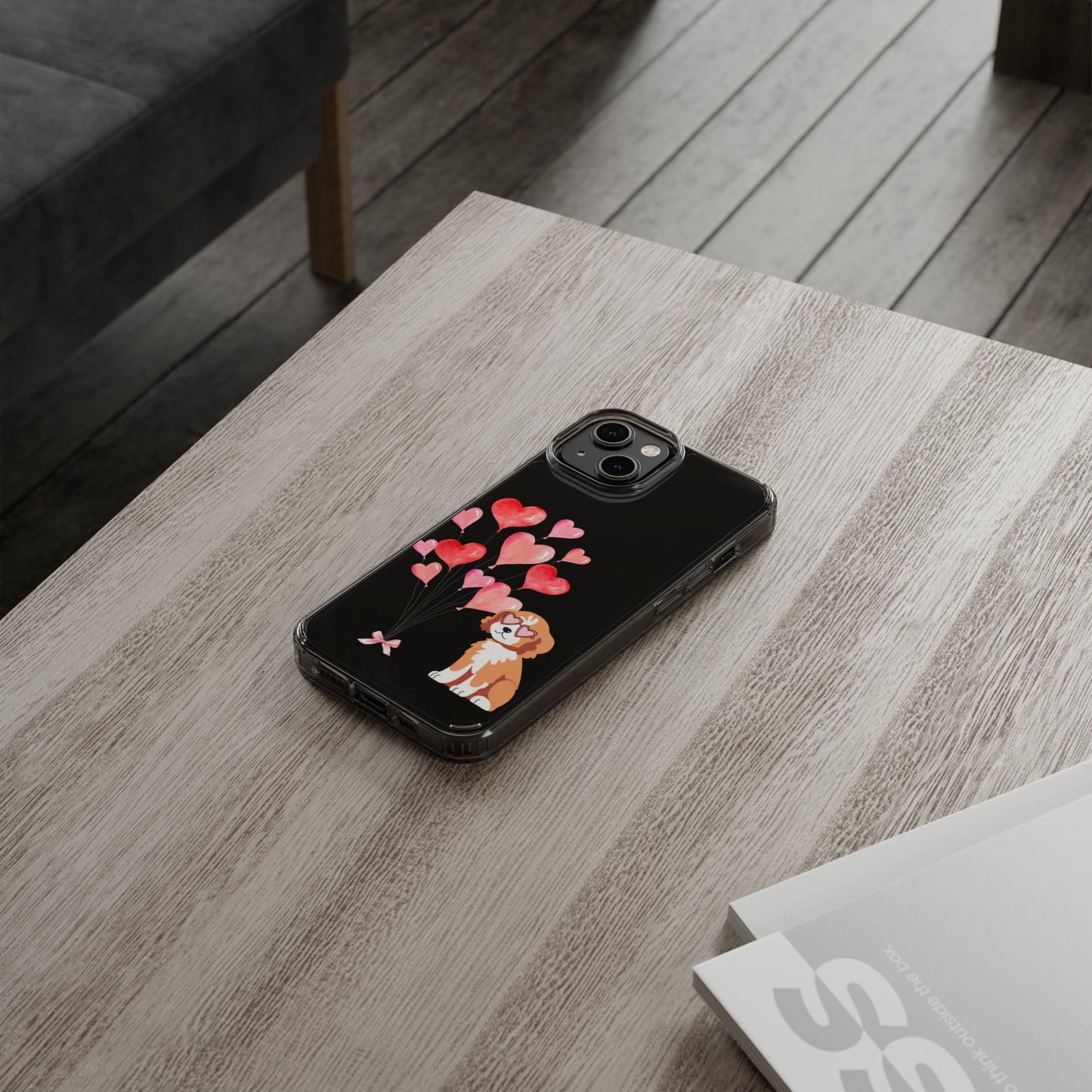 Valentine's Pup Clear iPhone Case