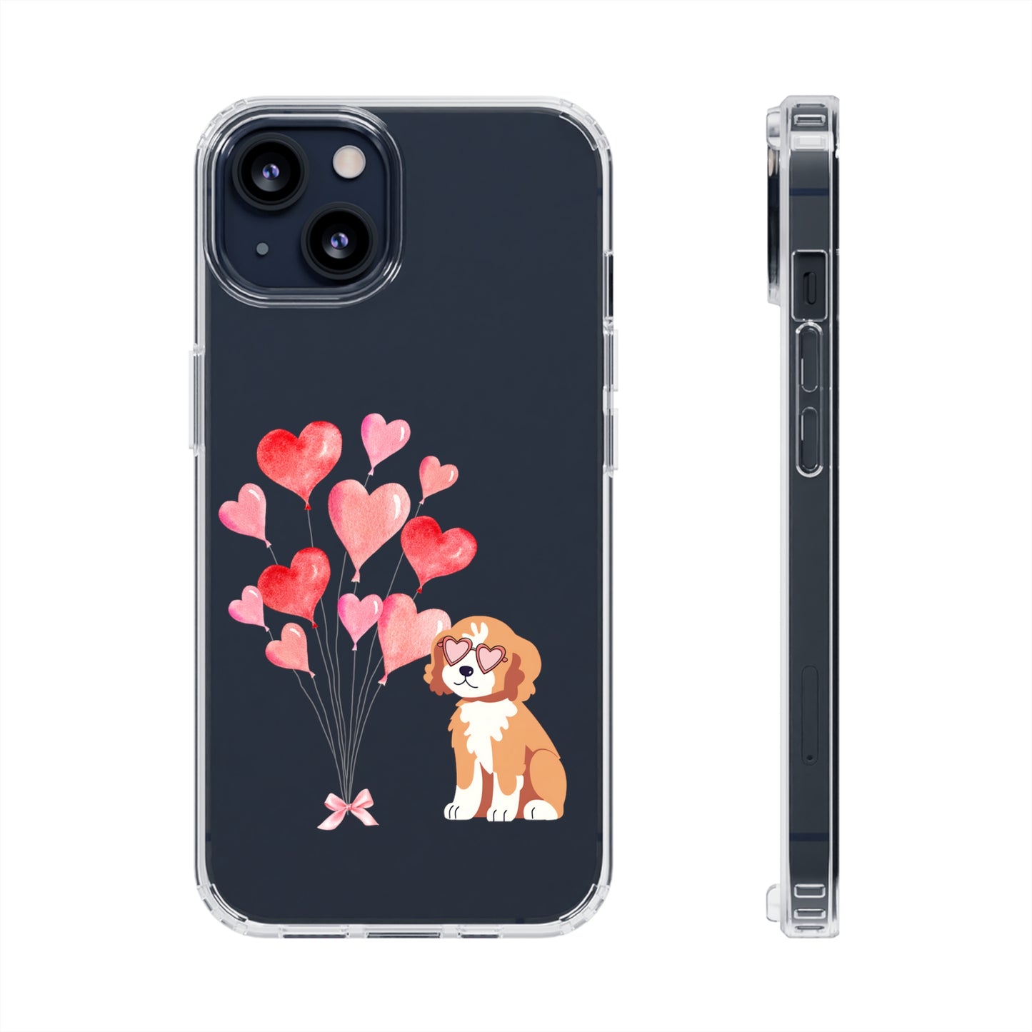 Valentine's Pup Clear iPhone Case