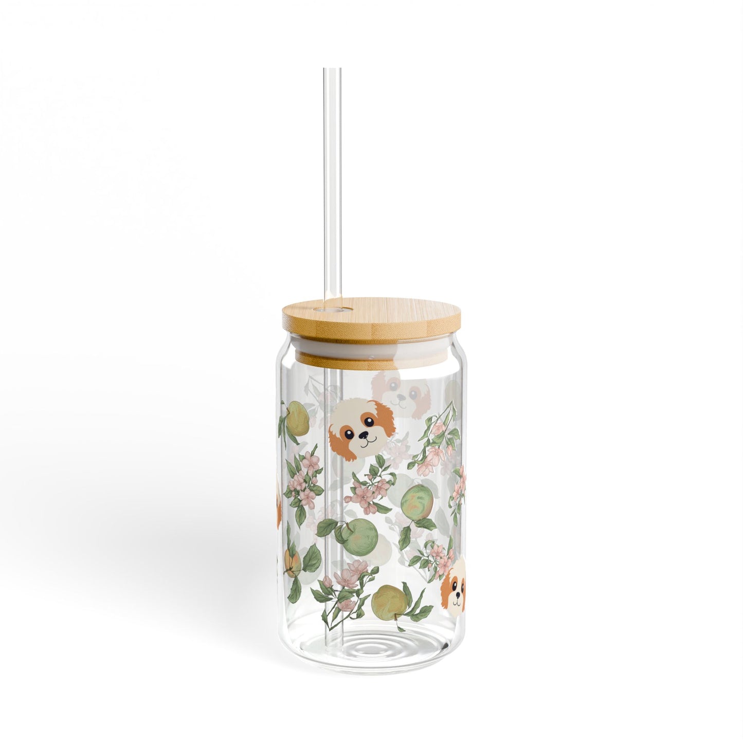 Autumn Apple Cavapoo Sipper Glass