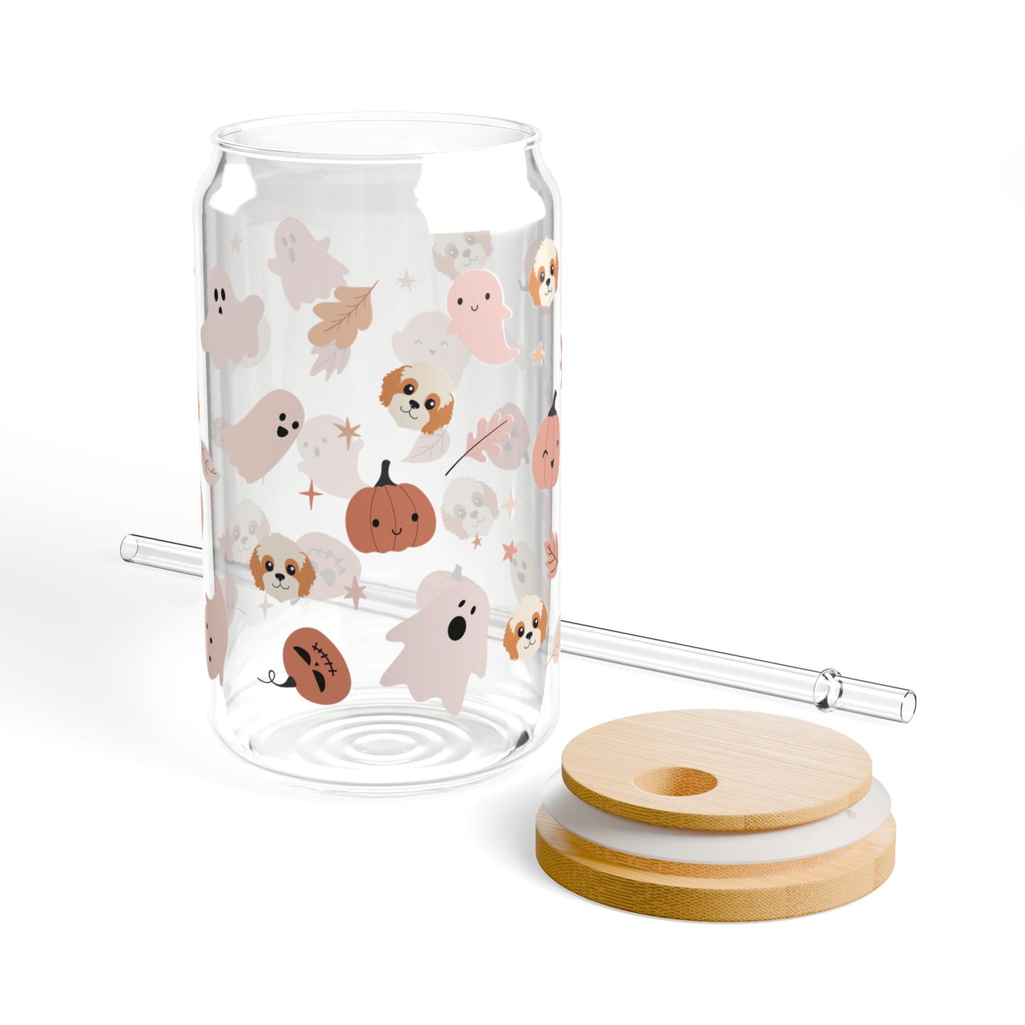 Spooky Season Cavapoo Sipper Glass