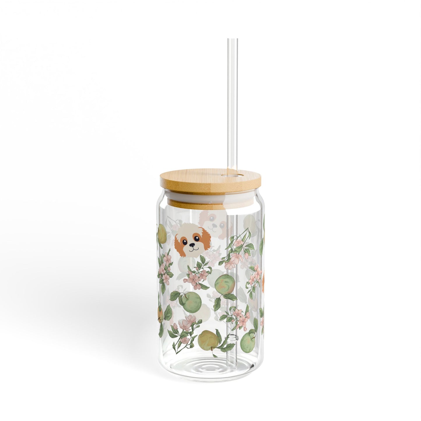 Autumn Apple Cavapoo Sipper Glass