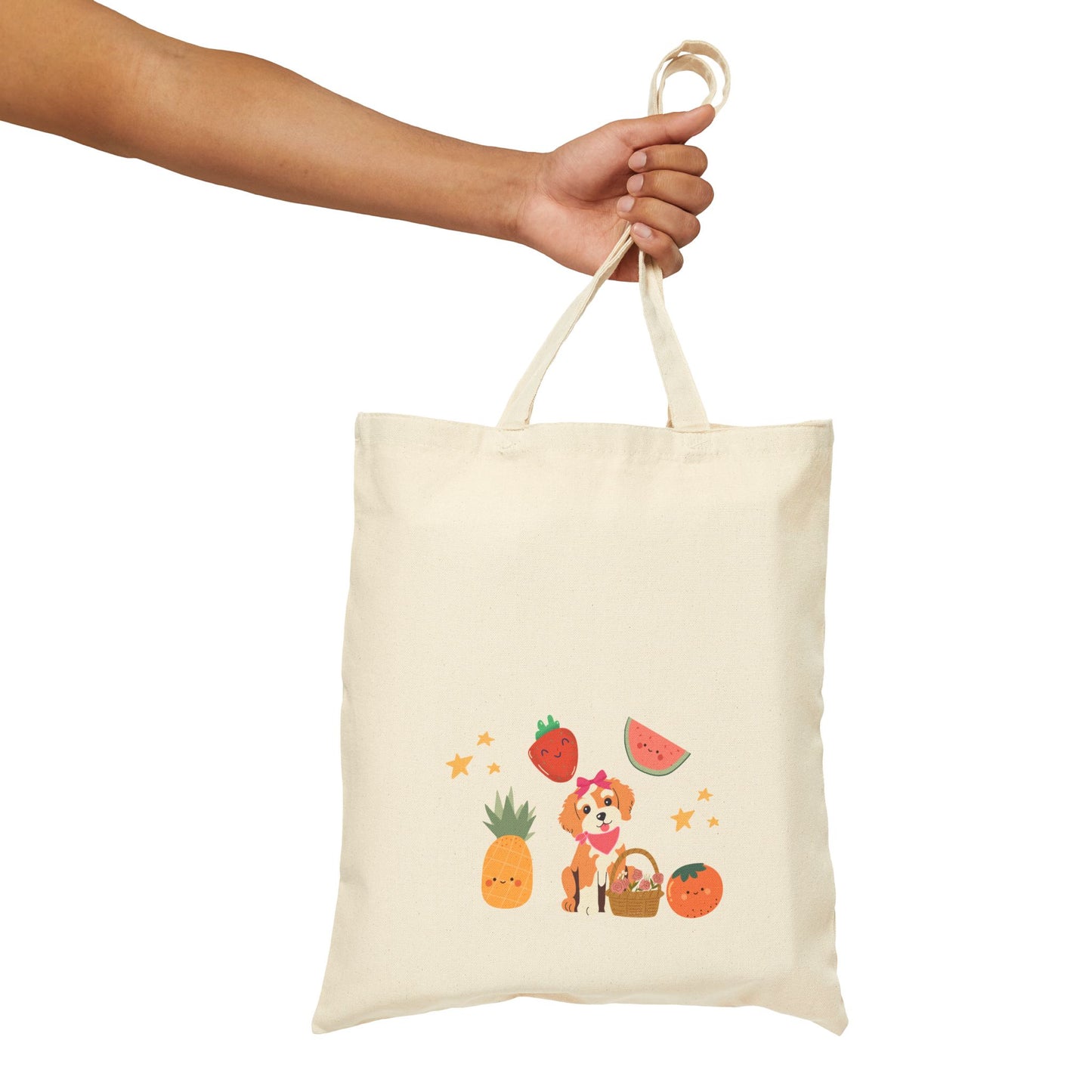 Fruit Pup Canvas Tote Bag