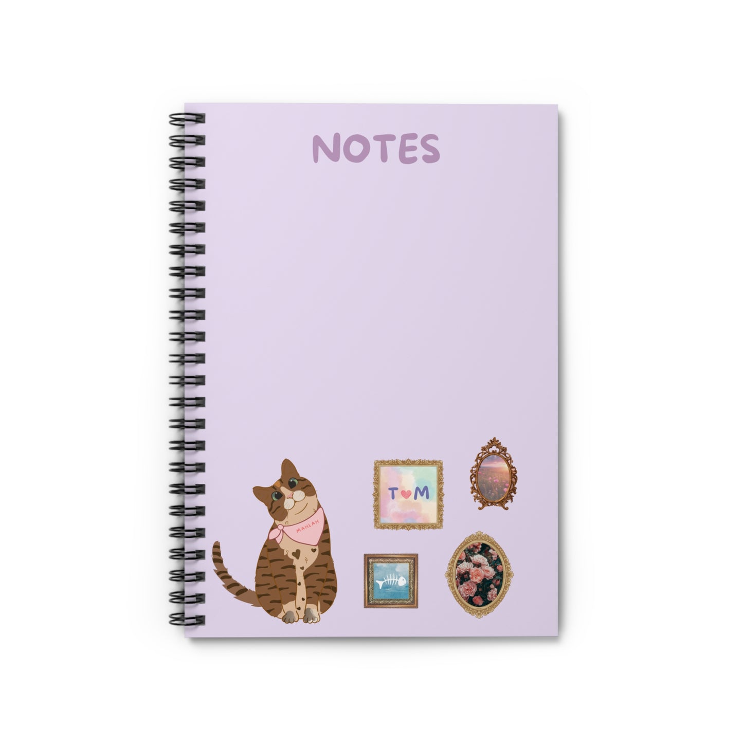 Purple Mahlah's Wall Spiral Notebook - Ruled Line