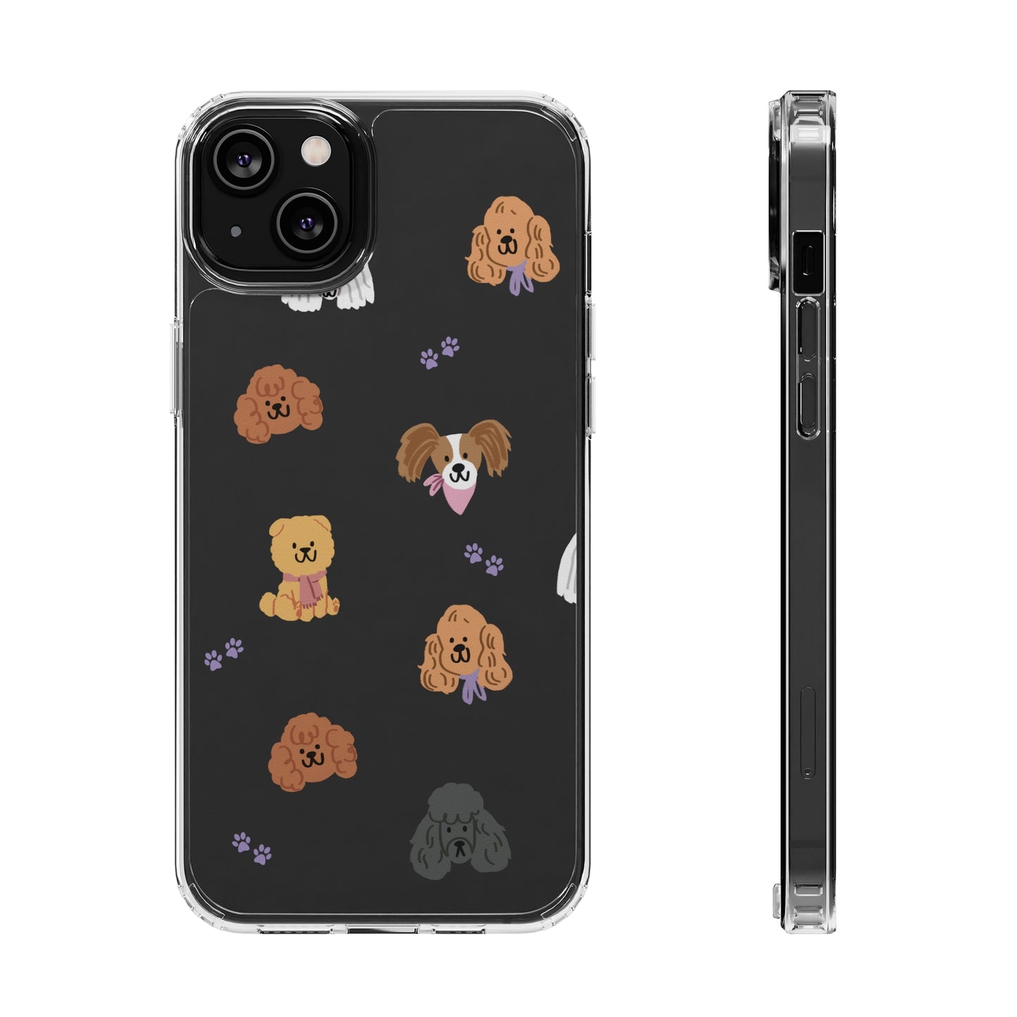 Poodle Pawty Clear iPhone Case