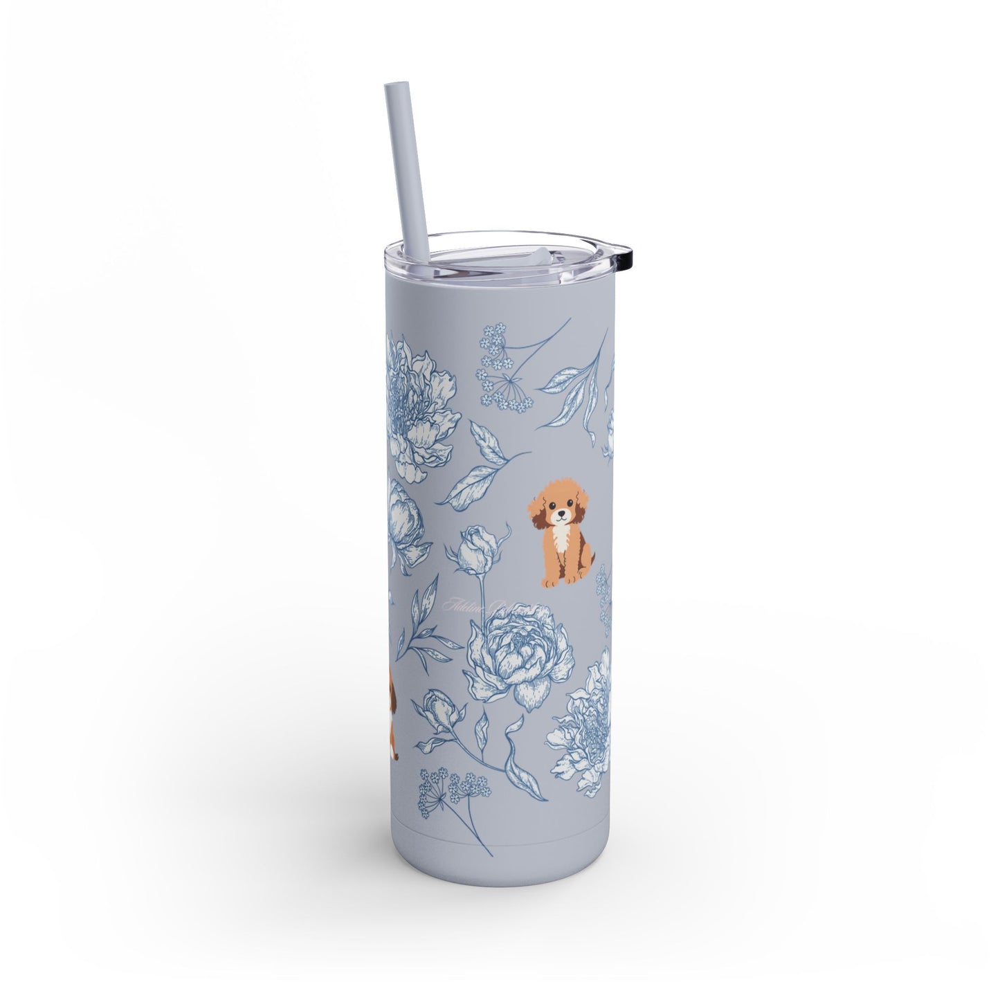London Fog Poodle Pups Skinny Matte Tumbler